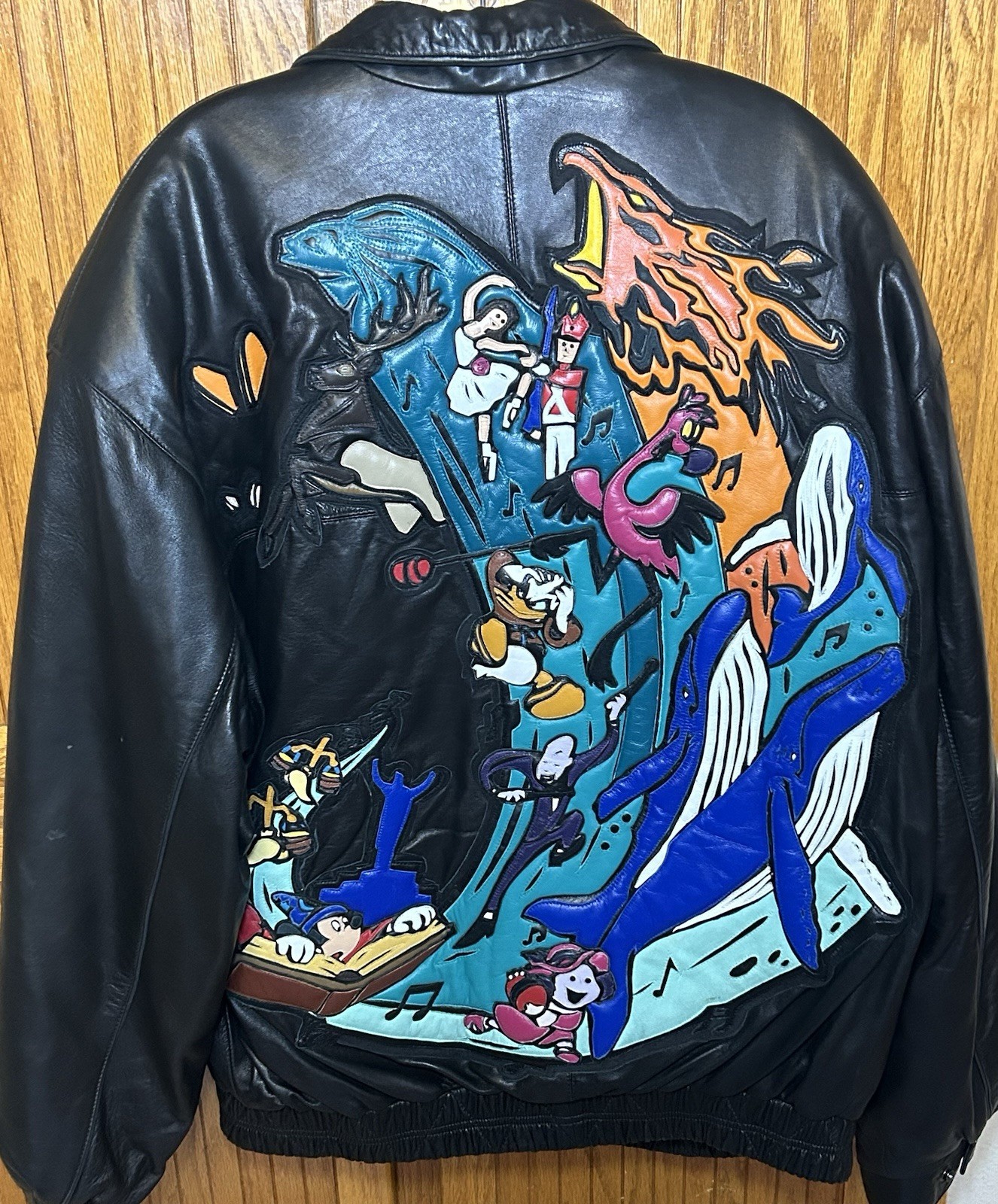 Disney Fantasia 2000 Vintage Special Edition 153/200 Leather Jacket Size XL Rare Disney Fantasia 2000 Vintage Special Edition 153/200 Leather Jacket Size XL Rare