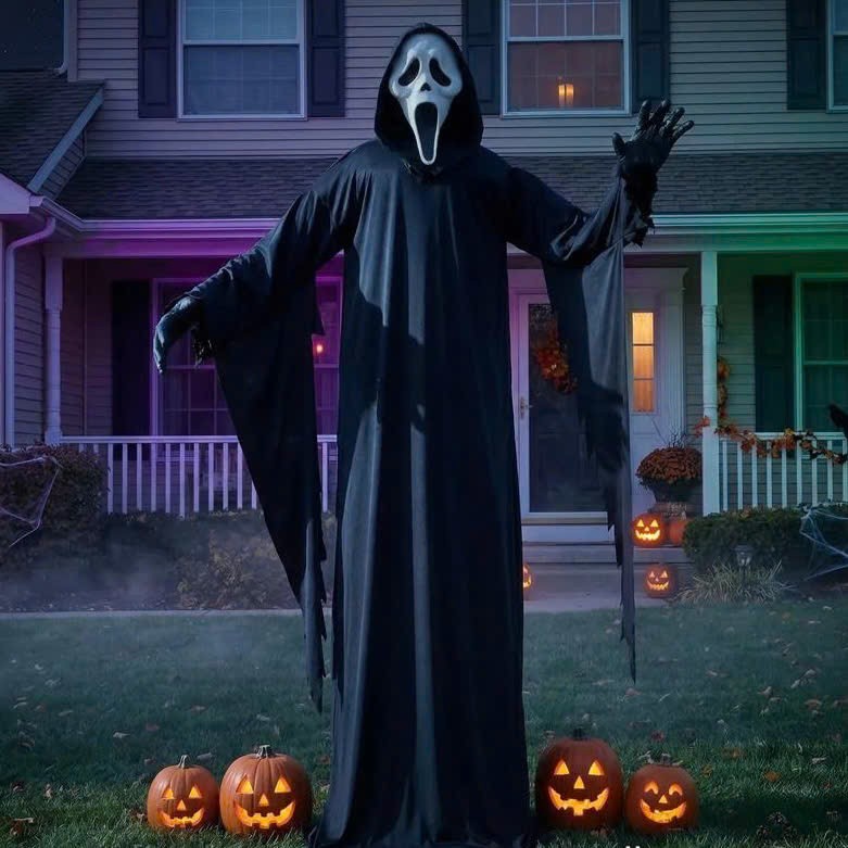 Ghost Face 10 Ft Outdoor Halloween Decoration - In Hand Ships Fast