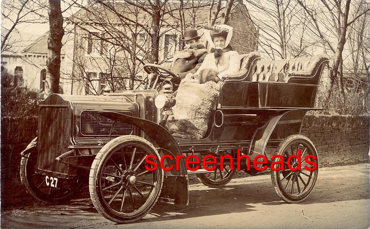 1907 RARE RPPC PHOTO WHITE MOTOR CO. TOURING STEAM AUTOMOBILE VG