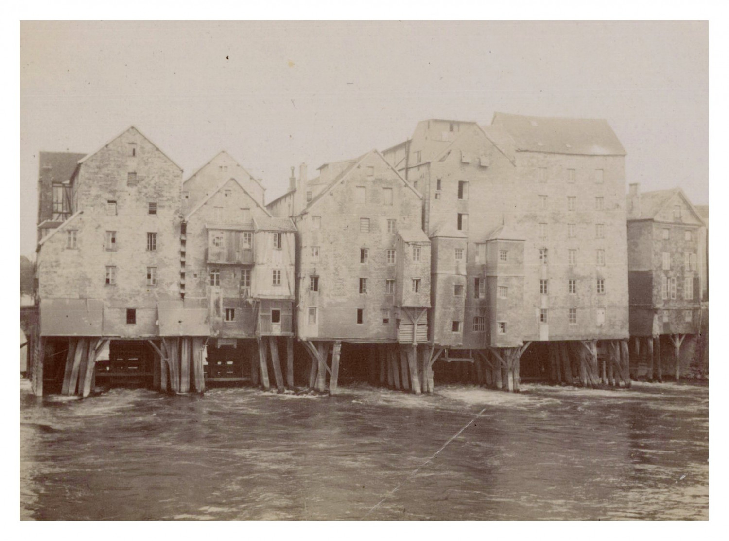 France, Moulins de Meaux, vintage print, 1901 France, Moulins de Meaux, print run 