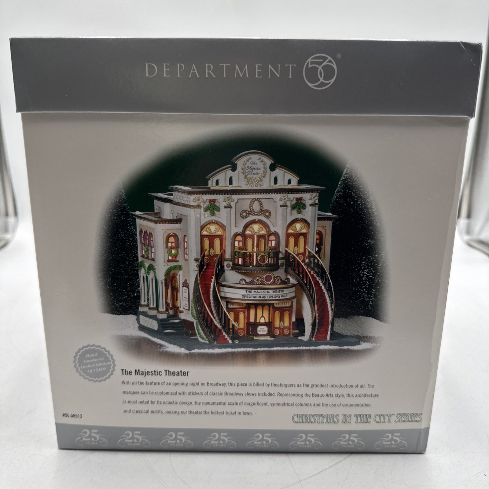 Dept 56 The Majestic Theater 25 Years Christmas In The City 58913 New In Box Dept 56 The Majestic Theater 25 Years Christmas In The City 58913 New In Box