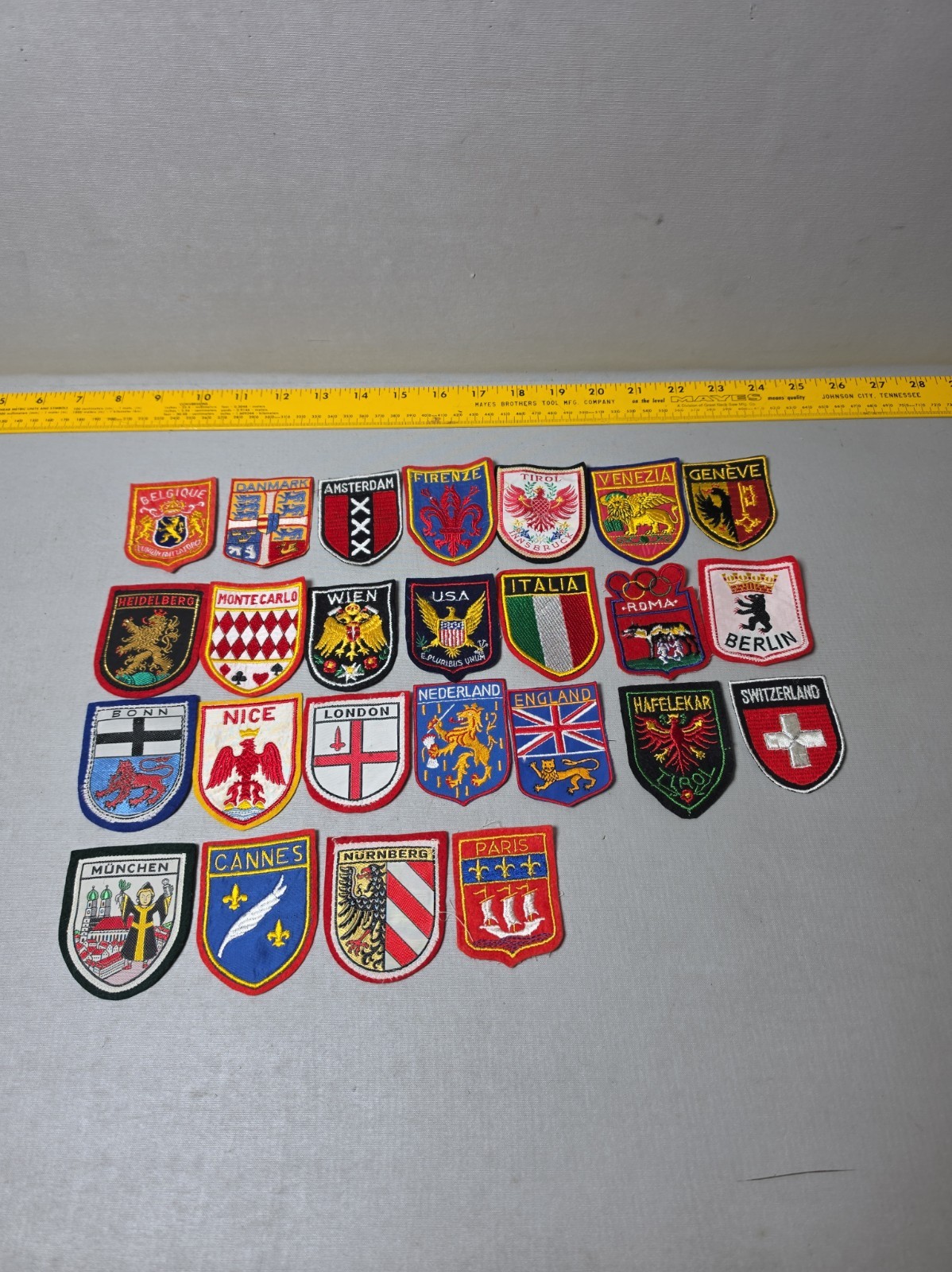 Lot of  (25)  Vintage Travel and Souvenier Patches..