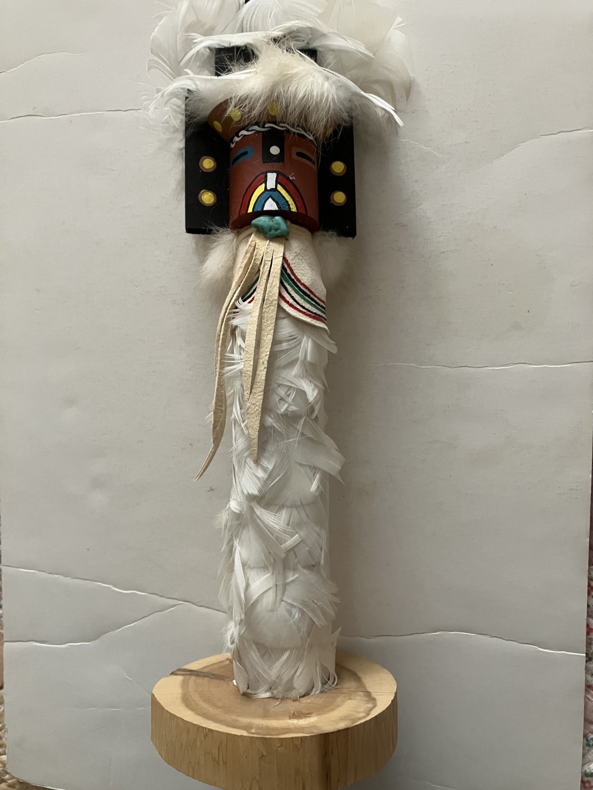 Vintage Kachina Doll Wood and Feathers 12.5″ - Artist F. CHARLEY Signed Vintage Kachina Doll Wood and Feathers 12.5″ - Artist F. CHARLEY Signed