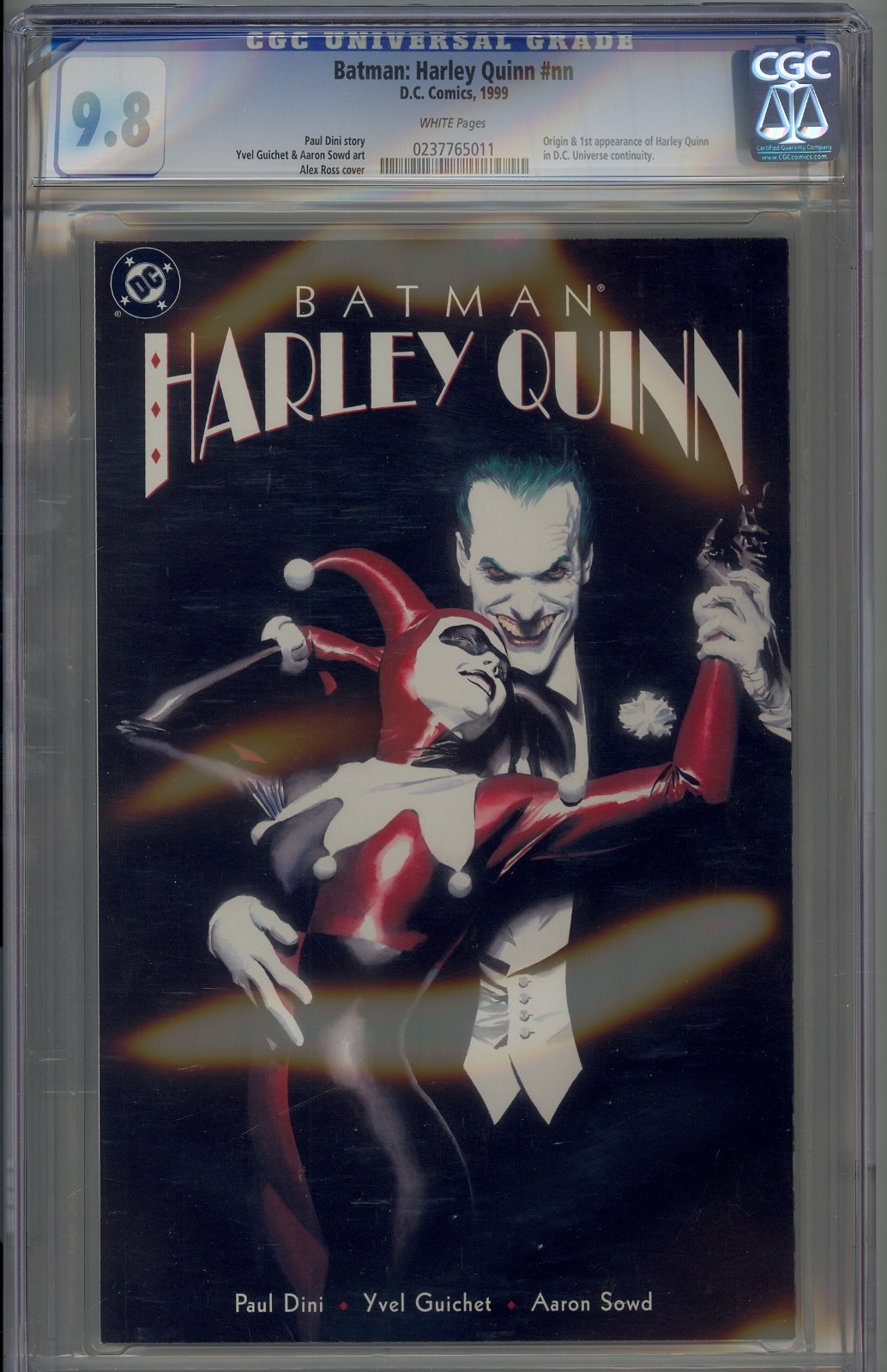 Batman Harley Quinn #nn 1999 DC Comics CGC 9.8 1st app in continuity White Pages