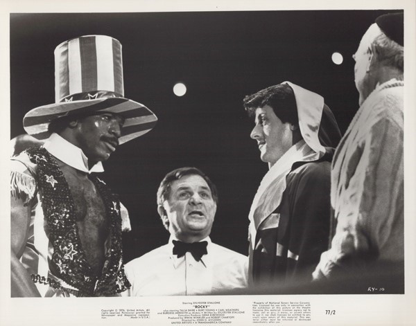 Rocky 1976 original 8x10 inch Sylvestor Stallone & Carl Weathers big fight 