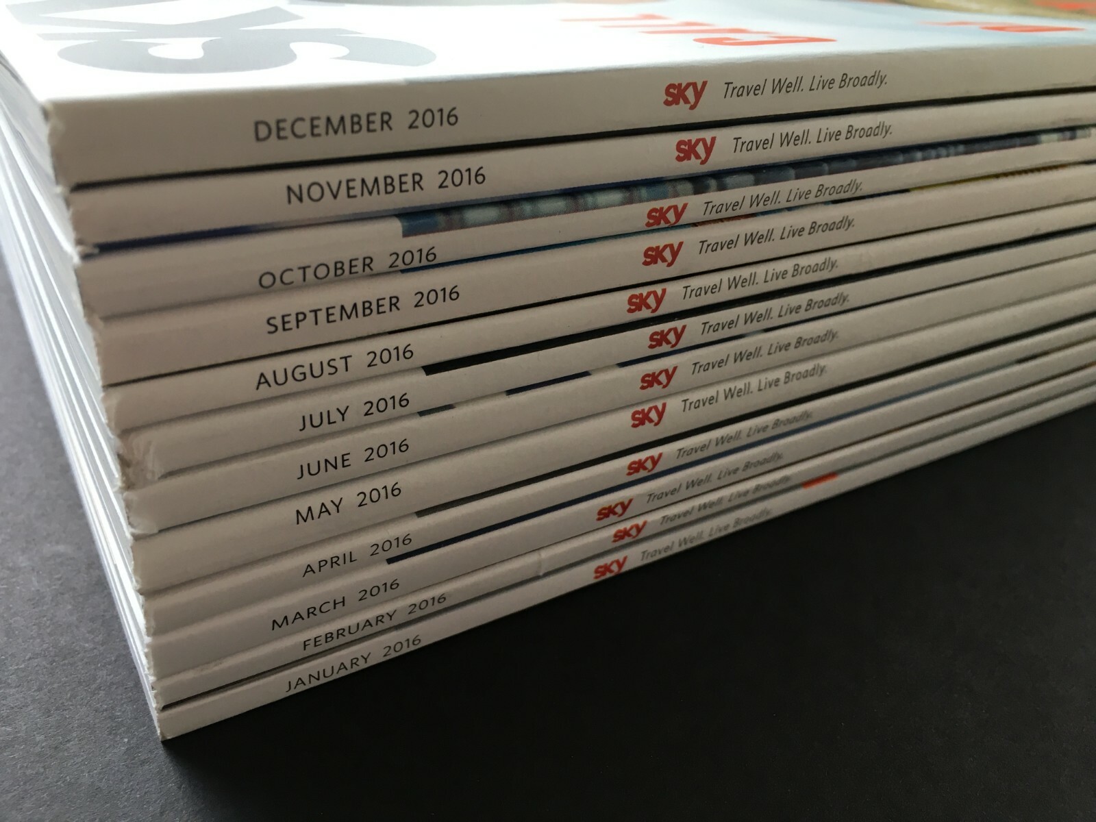 DELTA AIR LINES Sky Magazine COMPLETE YEAR 2016 ALL 12 ISSUES airways ad DAL