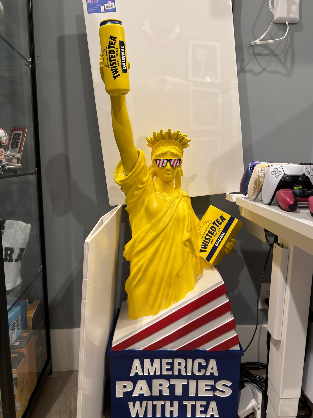 48” Twisted Tea Iced Tea Statue of Liberty Rare Display Statue - Good Condition