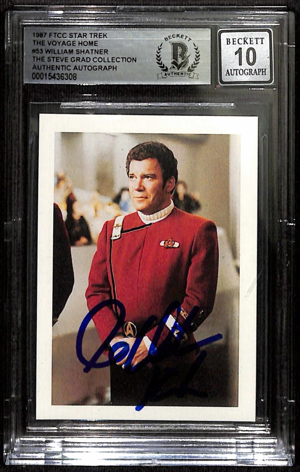 William Shatner Capt Kirk Signed 1984 FTCC Star Trek III  #53 Auto 10 BECKETT
