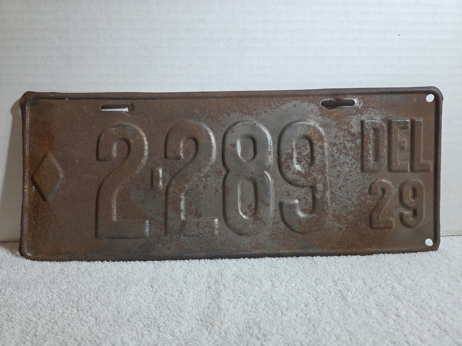 Vintage 1929 Delaware License Plate 