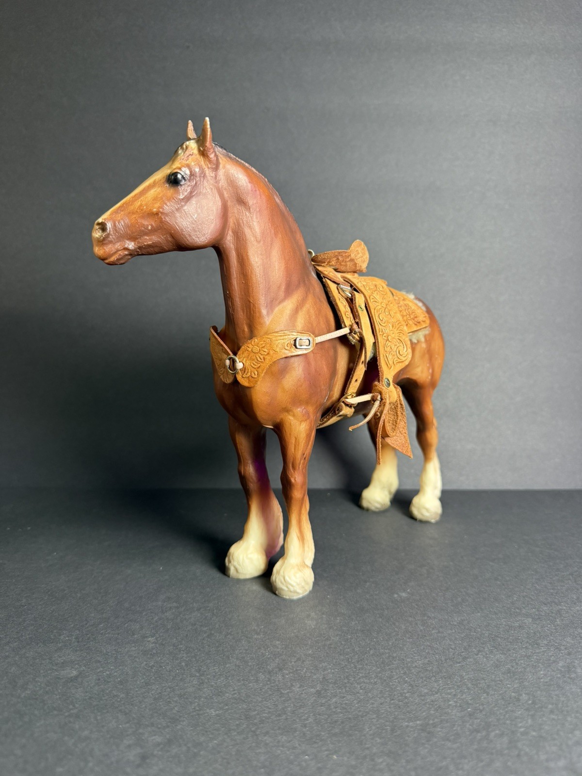  breyer #83 western saddle set model horse J&A Delmas tooled tack