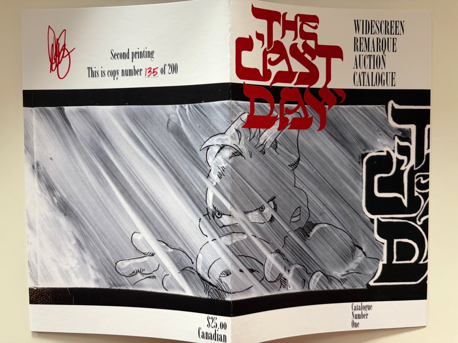 Cerebus The Last Day Dave Sim signed art catalog