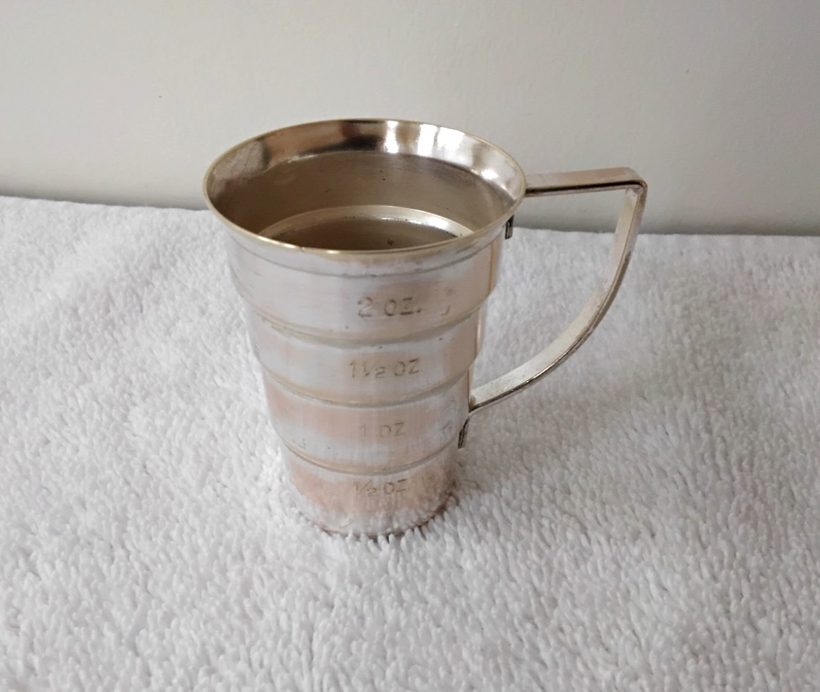 Vintage 1930's Art Deco Silver Plated Napier  Cocktail Shaker  Companion Jigger