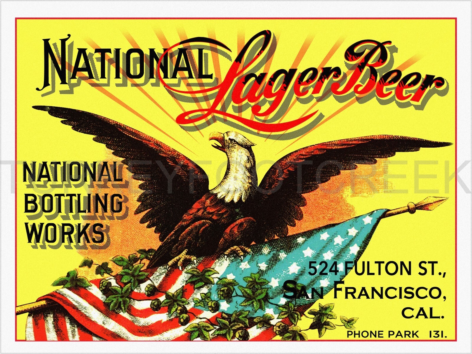 National Lager Beer Label 9