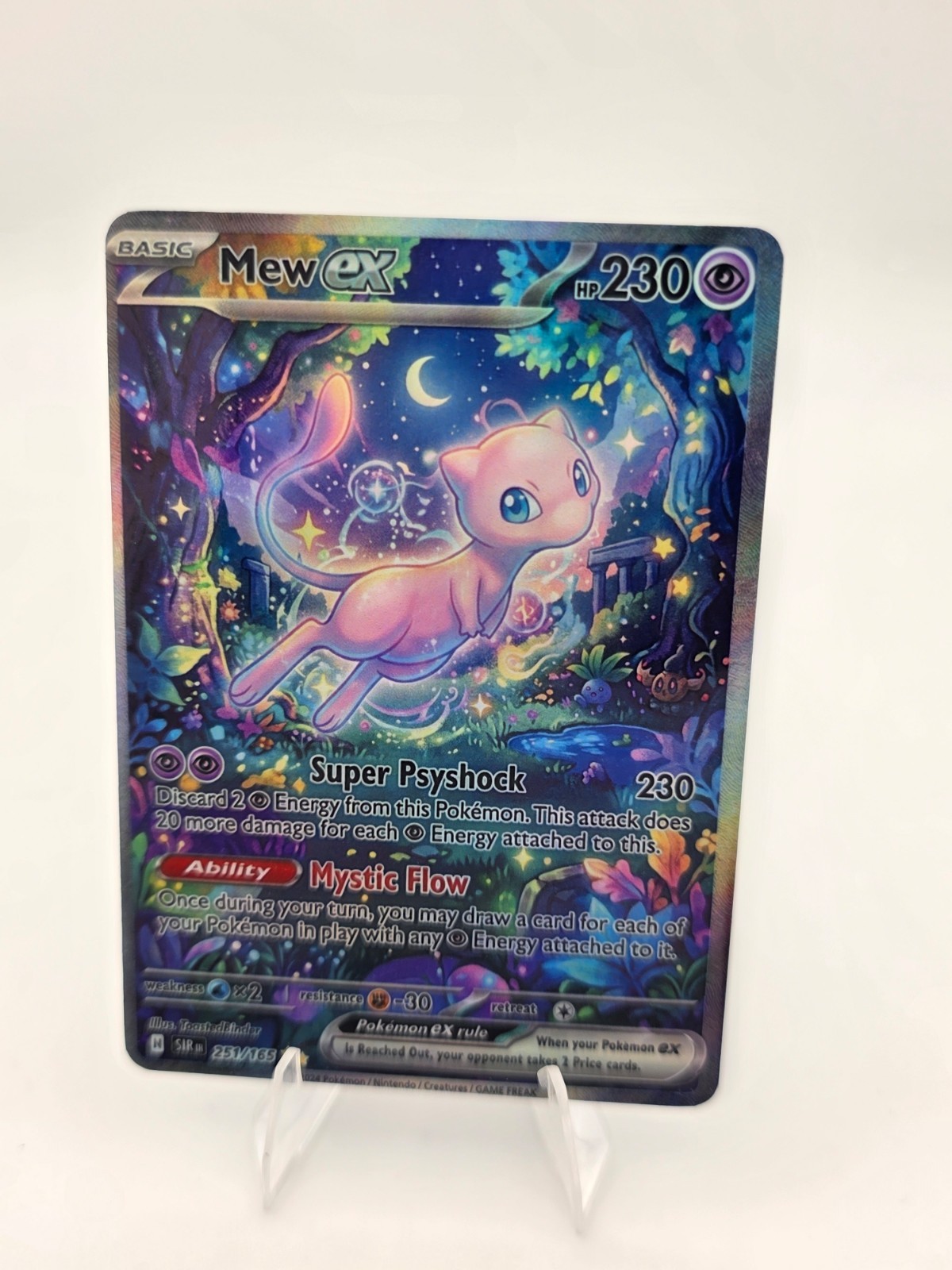 CUSTOM FAN ART Mew EX Night Holo Card