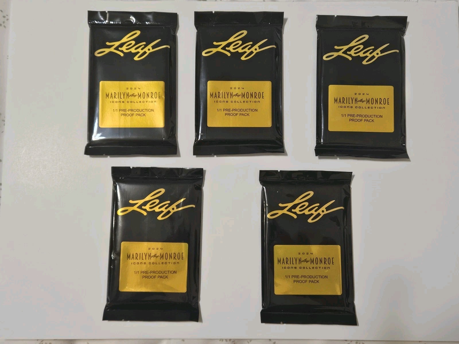 Marilyn Monroe 2024 Leaf Icons Collection 1/1  Pre-Production Proof Pack  QTY 1