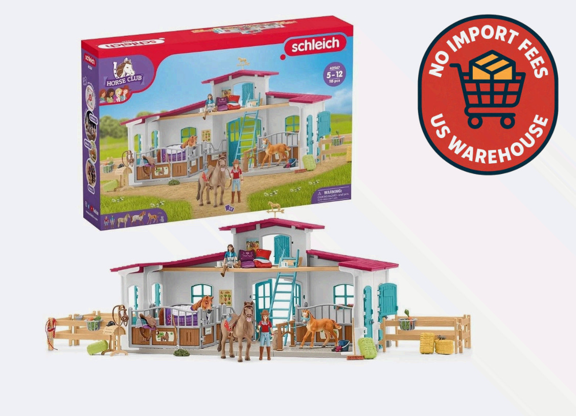 Schleich Lakeside Riding Center Playset 115 Piece Horse Figure Adventure