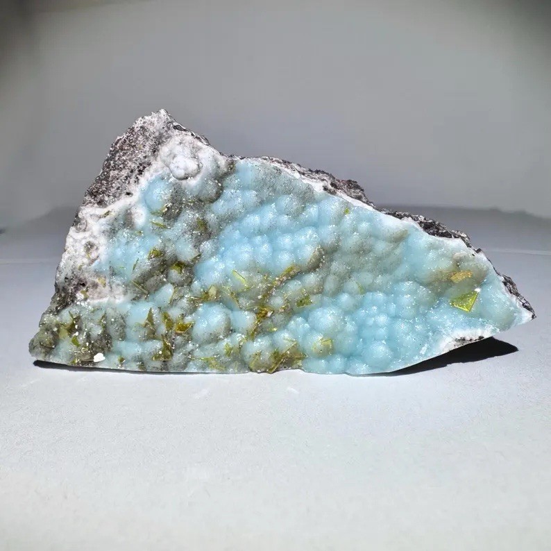 Rare 2.5” Arizona Wulfenite on Blue Hemimorphite Mineral Specimen - 79 Mine, AZ