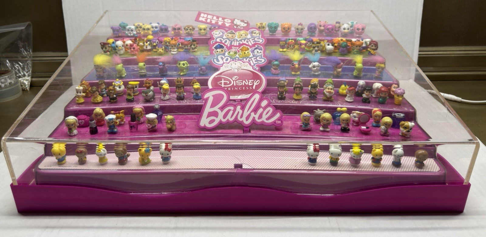 RARE Squinkies Target Store Display Hello Kitty Disney Barbie Retail Figures