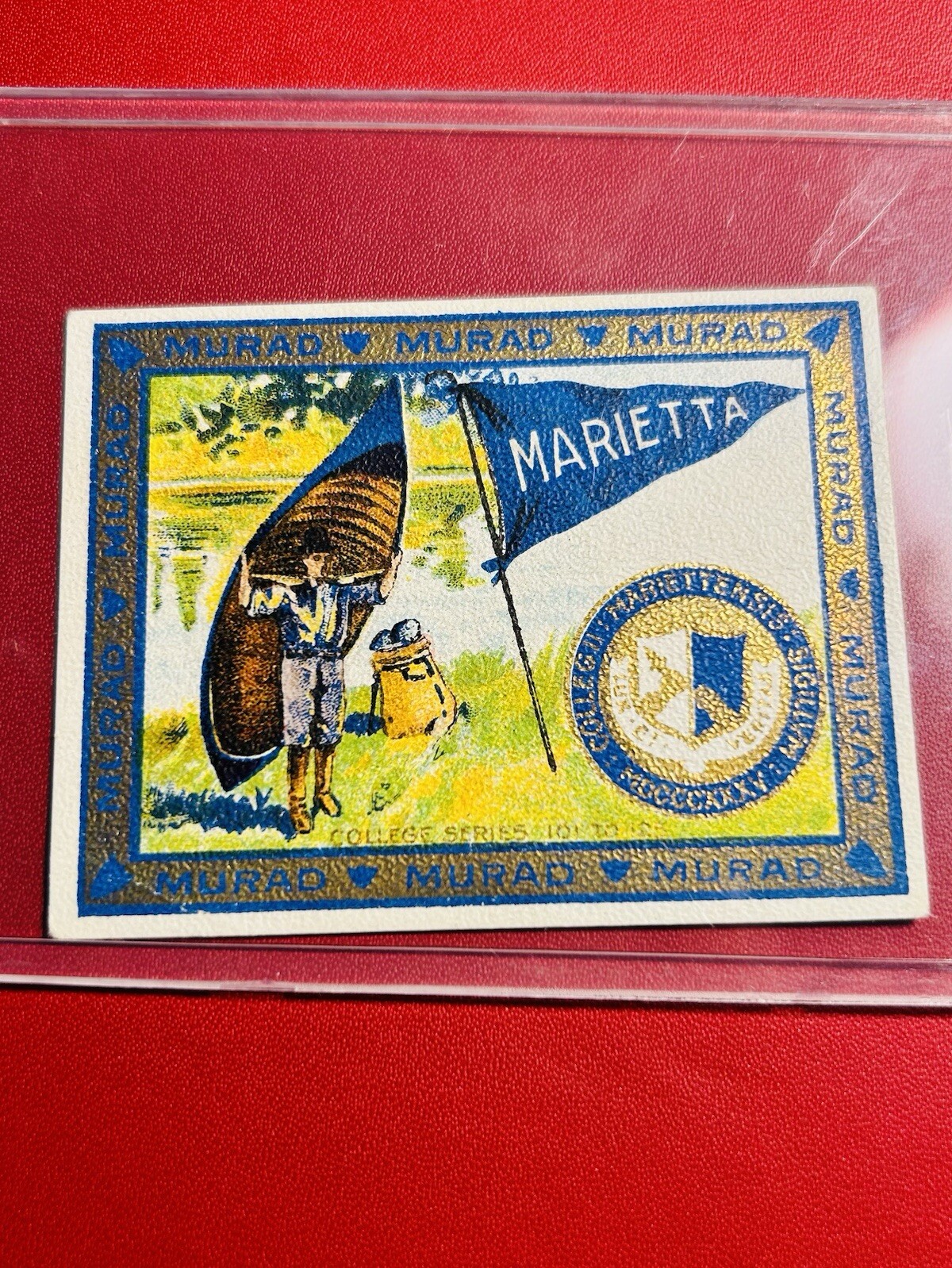 1910s T51 Murad Cigarettes - Marietta College  - College Series - New To Market