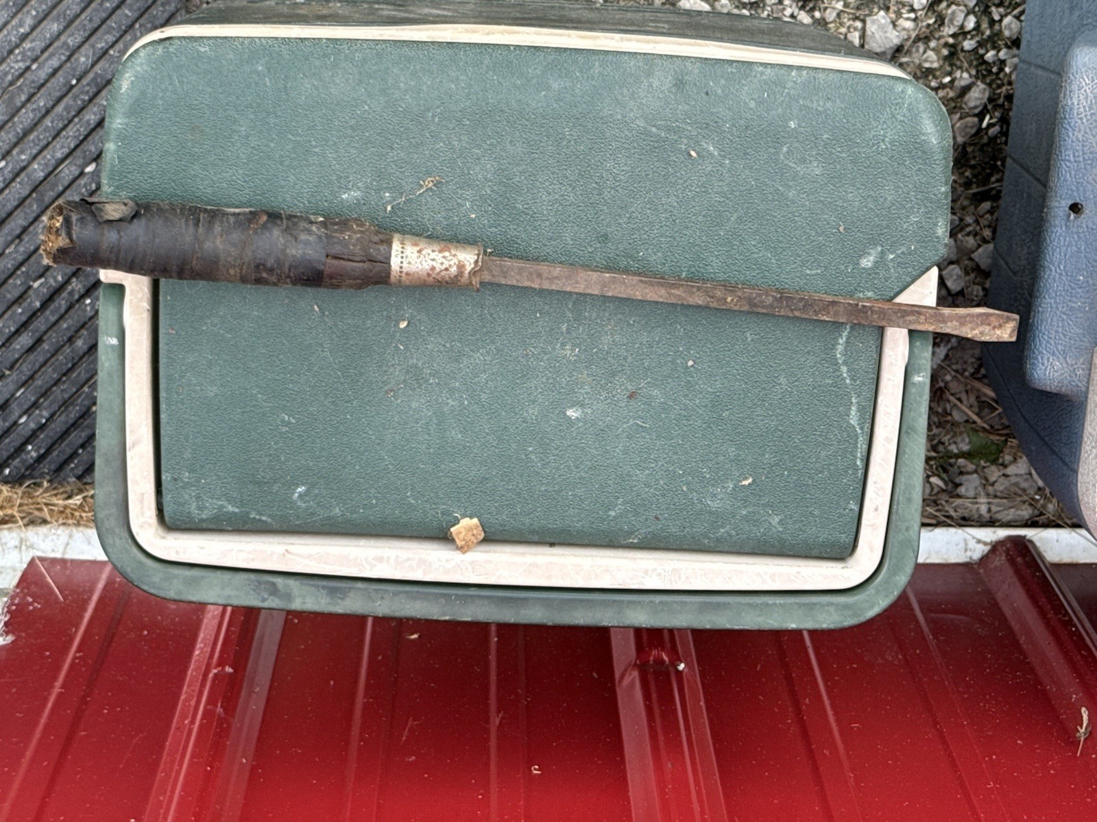 Vintage Wood Handle Flat Blade Screwdriver Prim Hand Tool Farm Shop Garage Decor