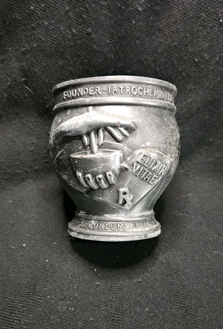Vintage Schering 198i Pewter RX Mortar & Pestle Paracelsus