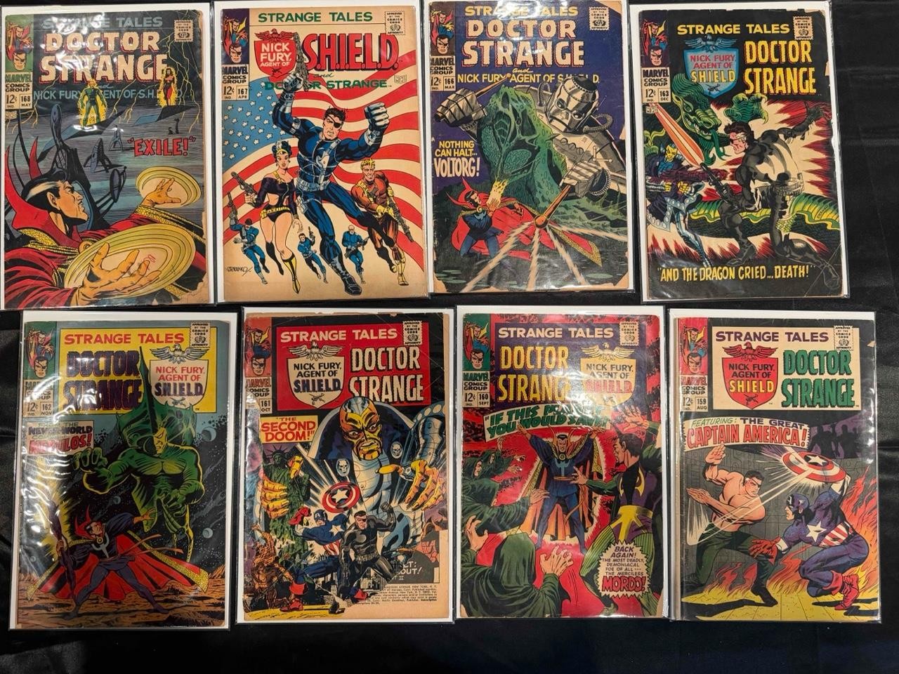 Strange Tales 159 160 161 162 163 166 167 168 Marvel 1967-68 Steranko Dr Strange
