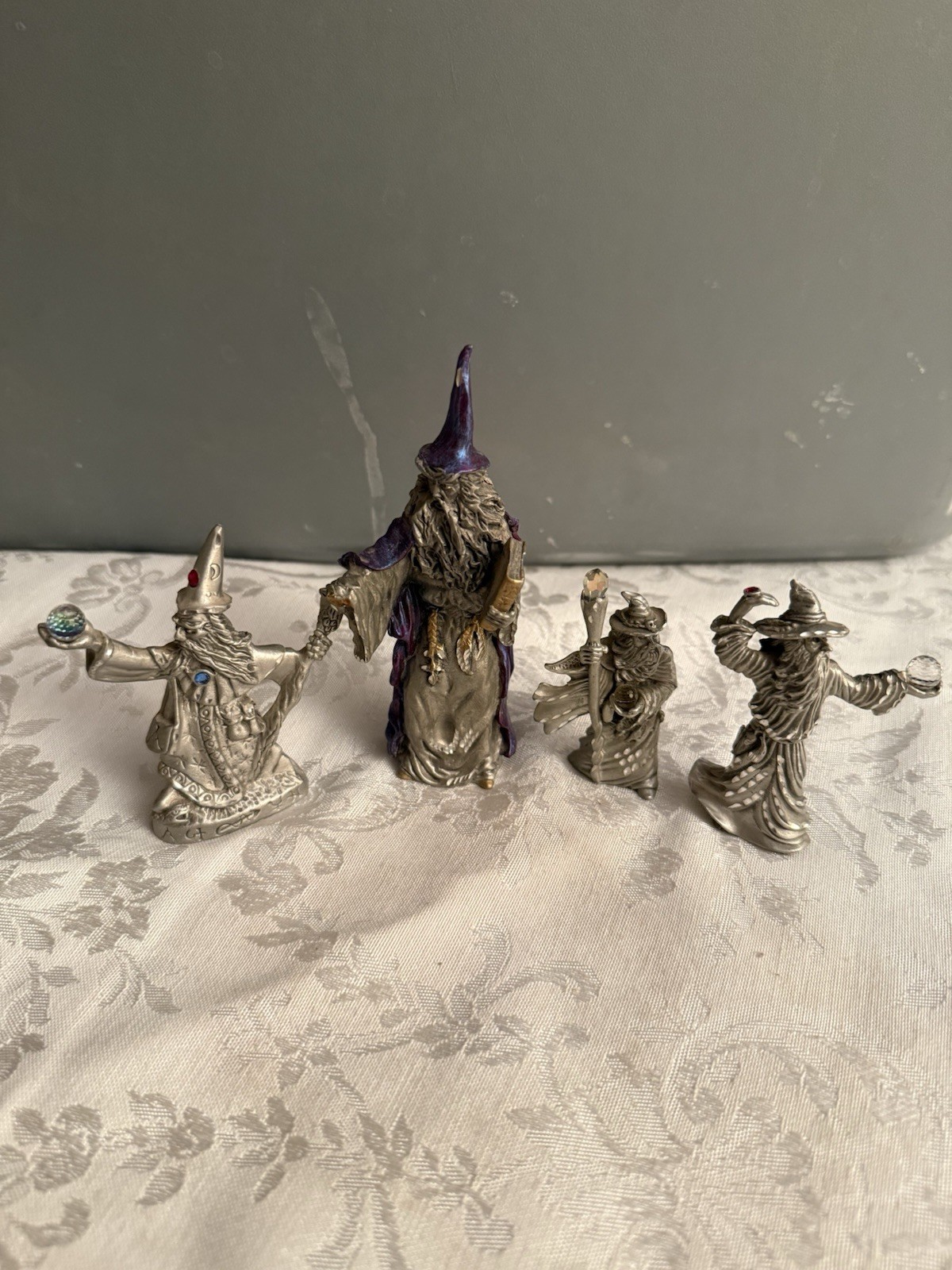 Masterworks Fine Pewter WIZARD SET 1989-1991 MWFP | Crystal Orbs