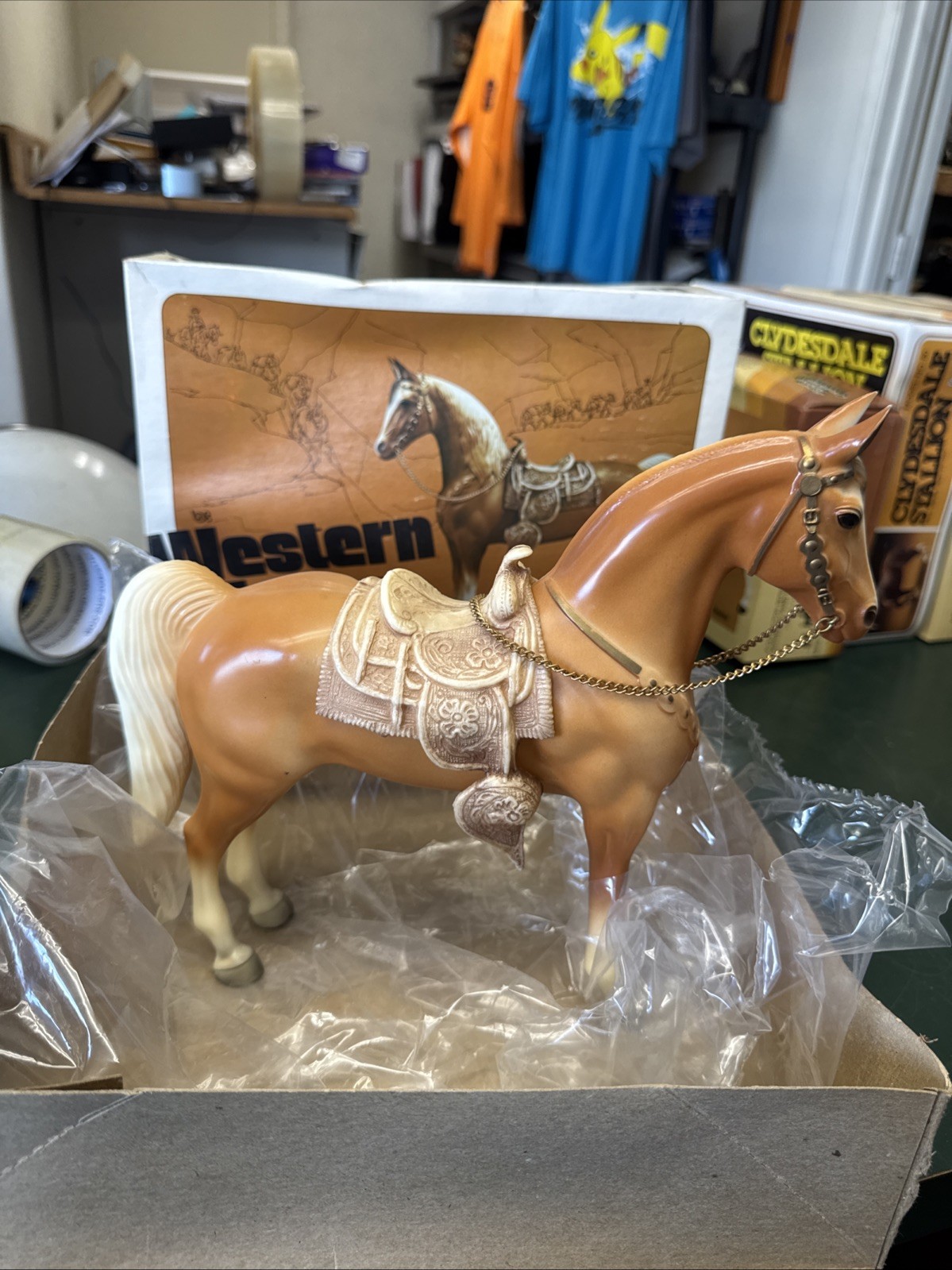 Vintage Breyer # 57 Palomino Western Horse with Saddle & Reins