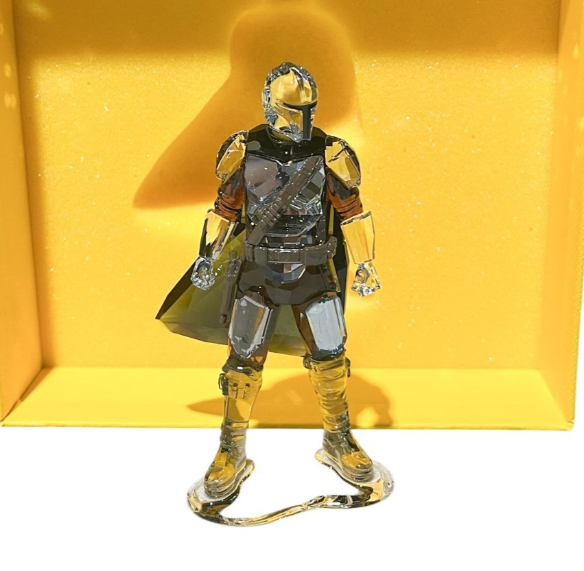 NIB Swarovski Disney Star Wars Warrior The Mandalorian Crystal Figurine #5654676 NIB Swarovski Disney Star Wars Warrior The Mandalorian Crystal Figurine #5654676
