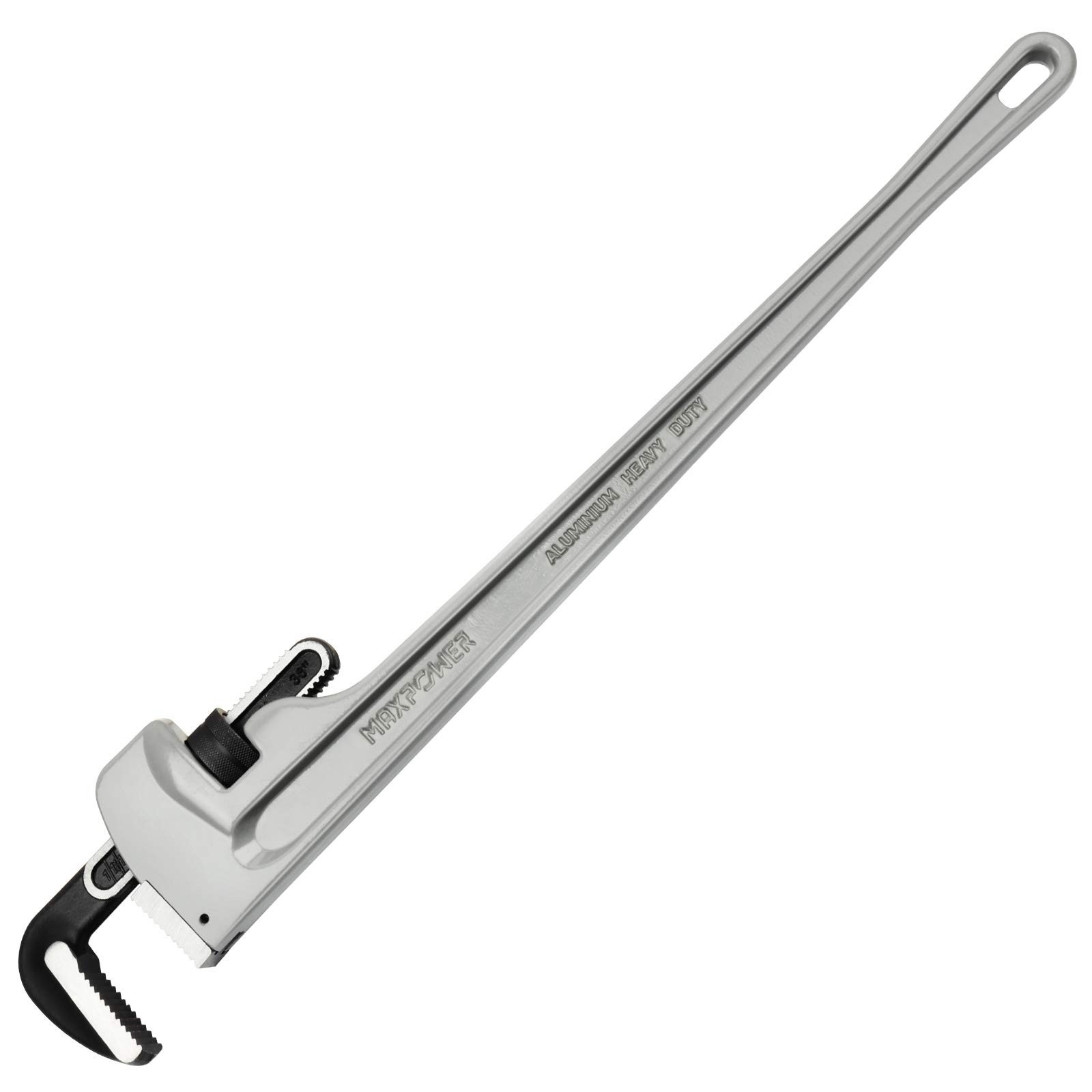 MAXPOWER 36-inch Pipe Wrench, Heavy Duty Straight Pipe Wrench Aluminum Plumbe...