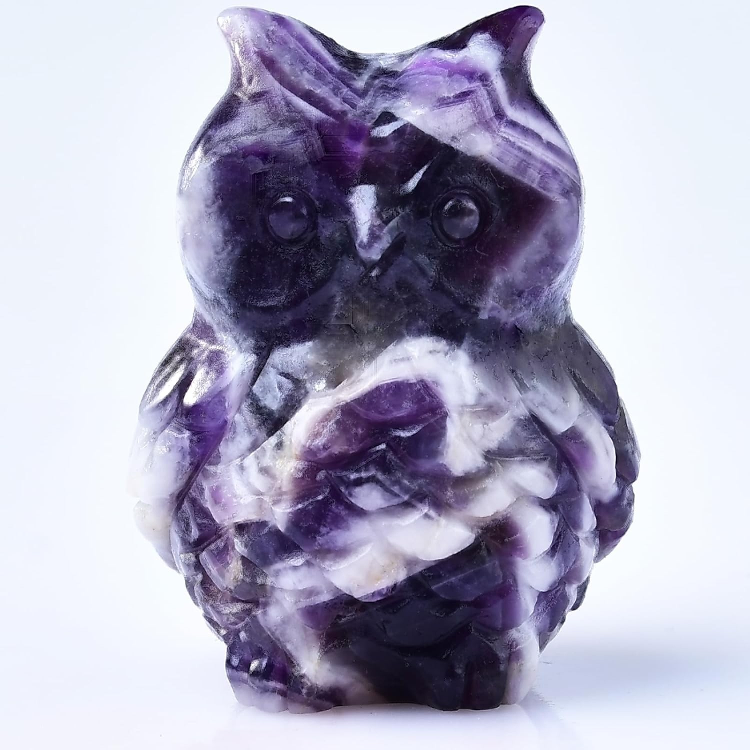 1.9 Inch Amethyst Owl Statue Owl Figurine Home Decor, Healing Crystal Cute Decor 1.9 Inch Amethyst Owl Statue Owl Figurine Home Decor, Healing Crystal Cute Decor
