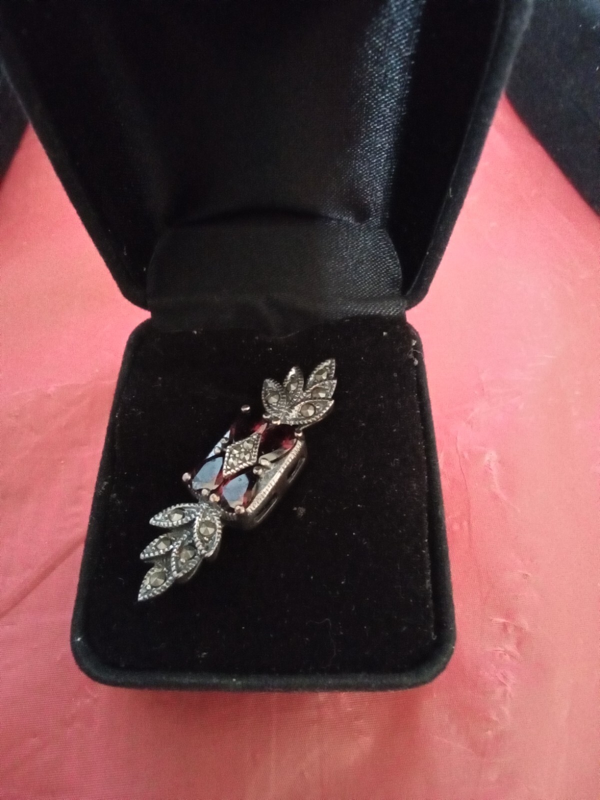 Sterling Silver 9.25 Garnet Pendant Vintage Sterling Silver 9.25 Garnet Pendant Vintage