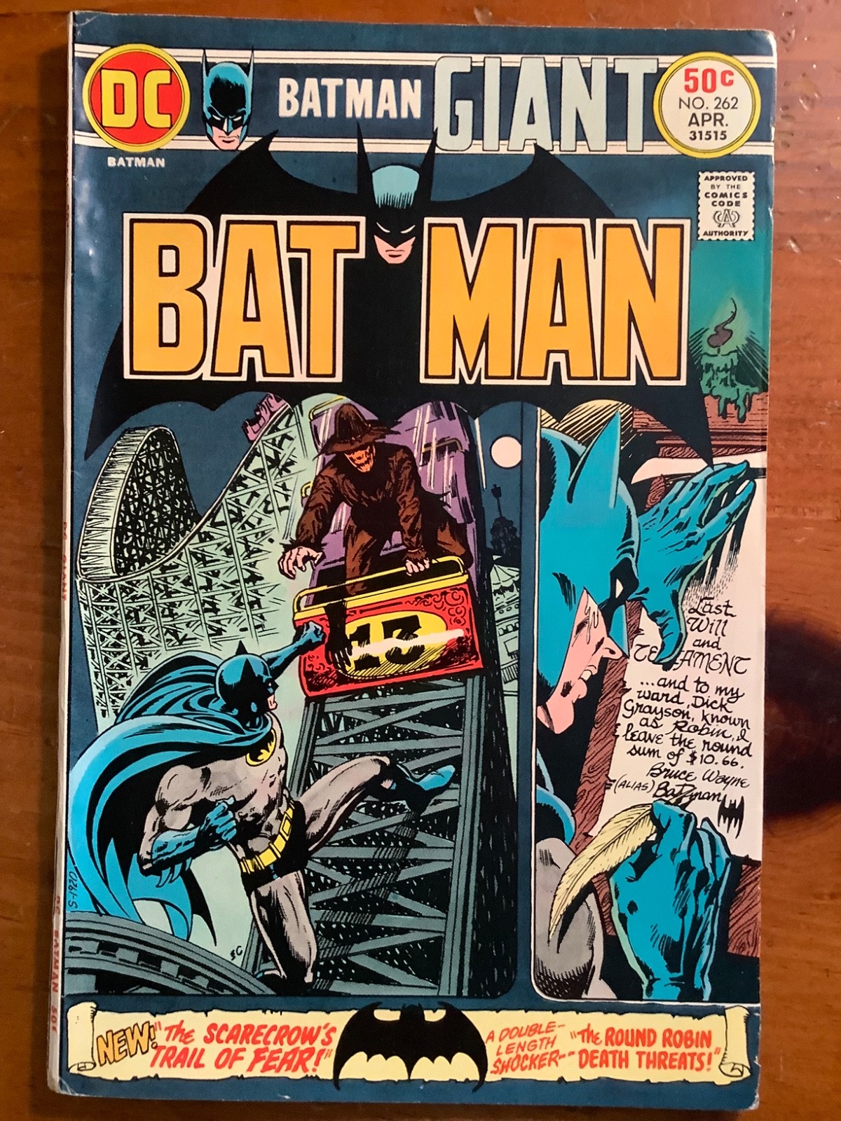 BATMAN #262 (1975) DC Giant - Classic Scarecrow Cover - Solid VG/FN Complete BATMAN #262 (1975) DC Giant - Classic Scarecrow Cover - Solid VG/FN Complete