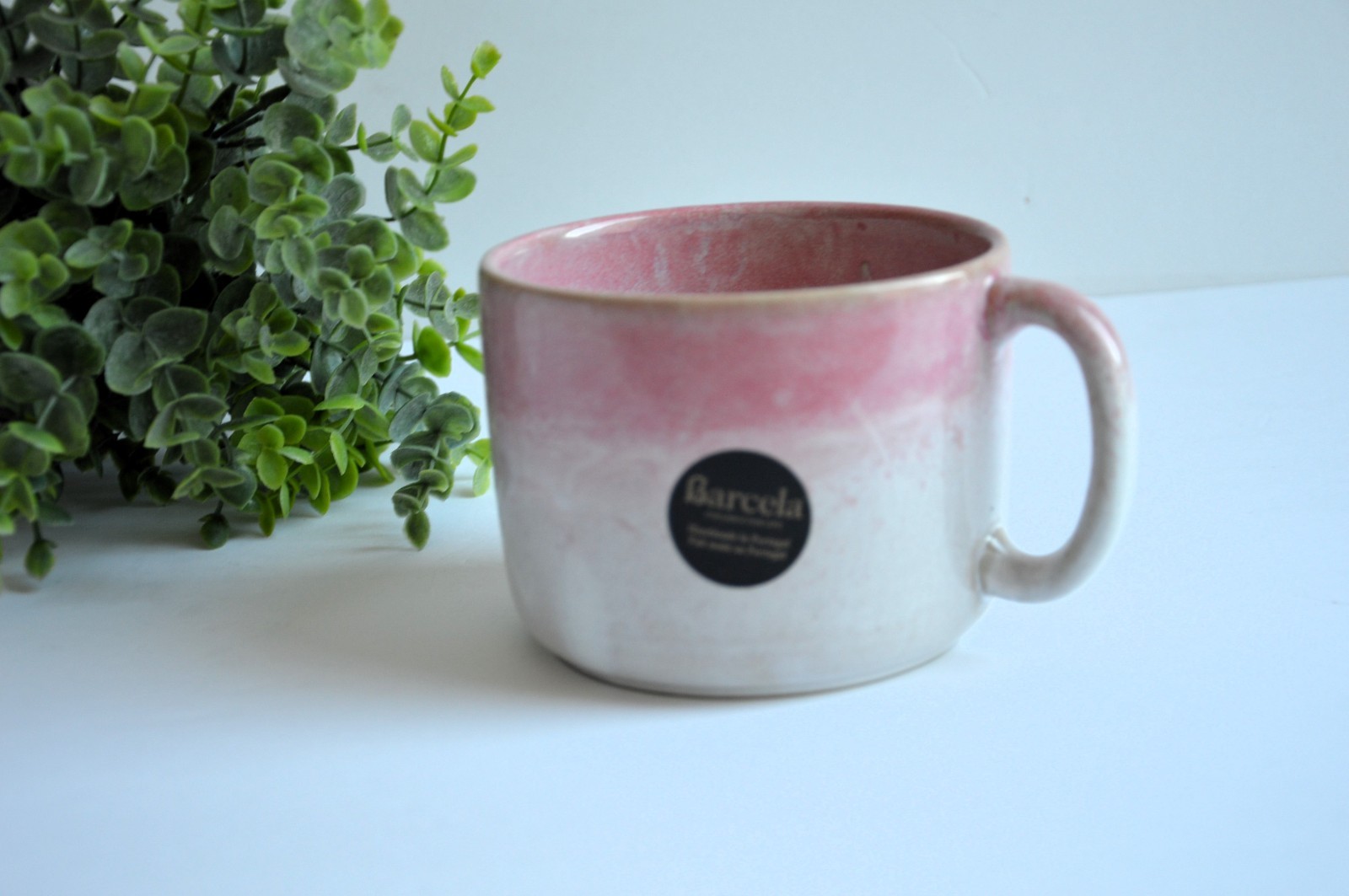 NEW BARCELA ARTISANAL FIRE GLAZED HANDMADE BICOLOR COFFEE MUG CERAMIC NEW BARCELA ARTISANAL FIRE GLAZED HANDMADE BICOLOR COFFEE MUG CERAMIC