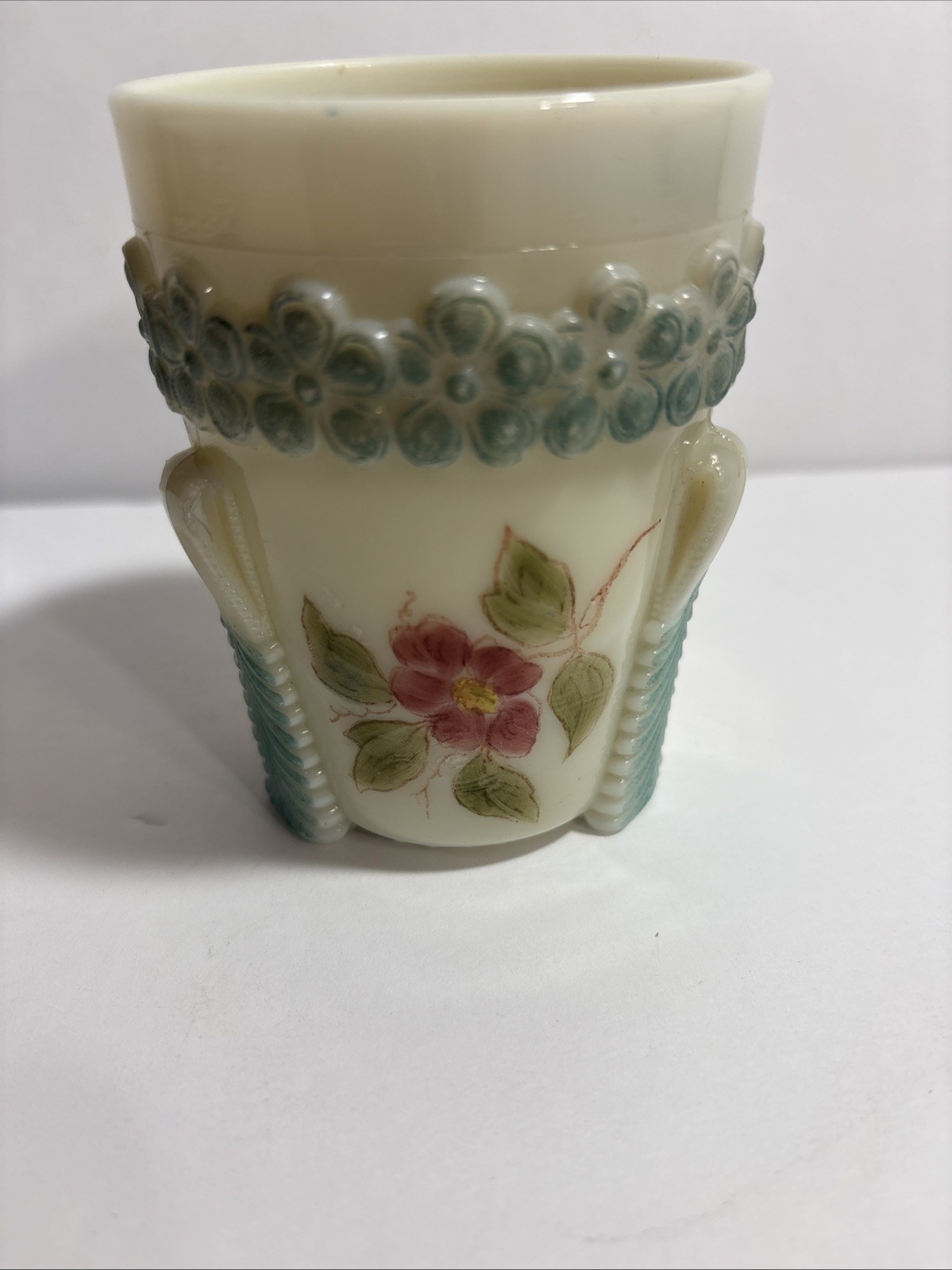 Antique EAPG U. S. Glass Co Veont 15060 Milk Glass Tumbler Toothpick Holder 1899