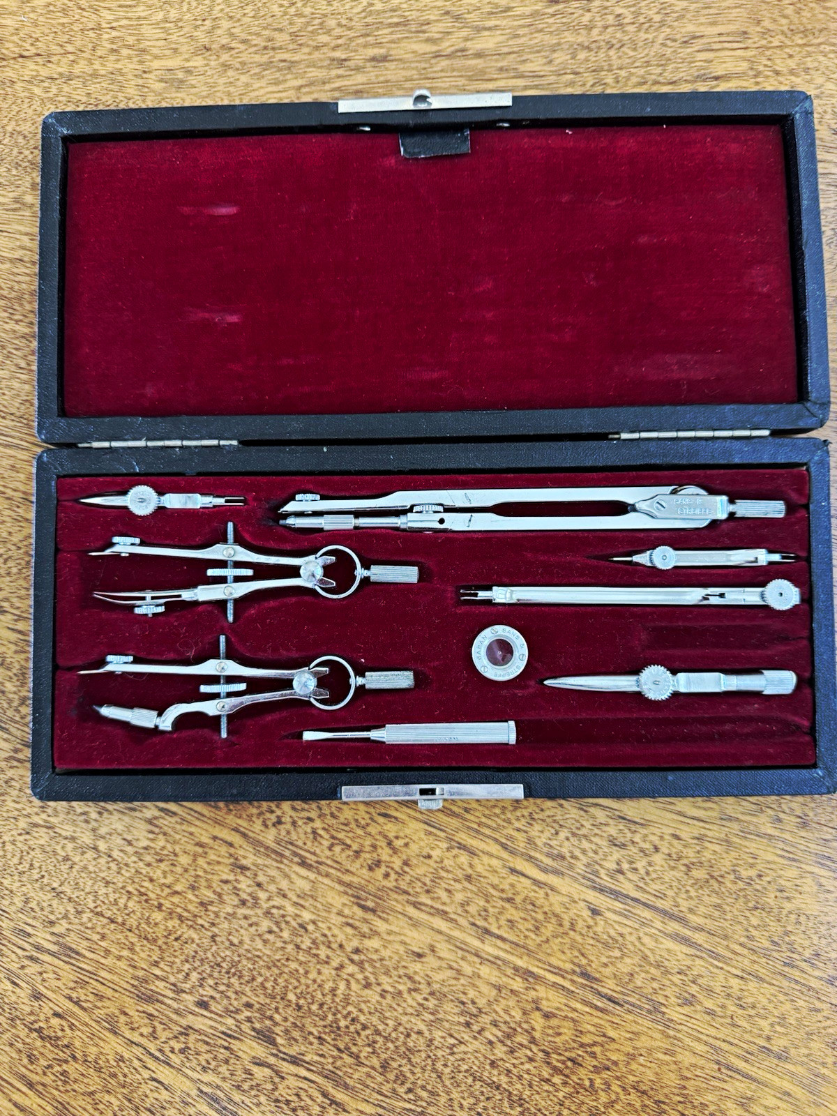 Vintage Sans & Streiffe Drafting Instrument Set - Japan - Near Complete Case