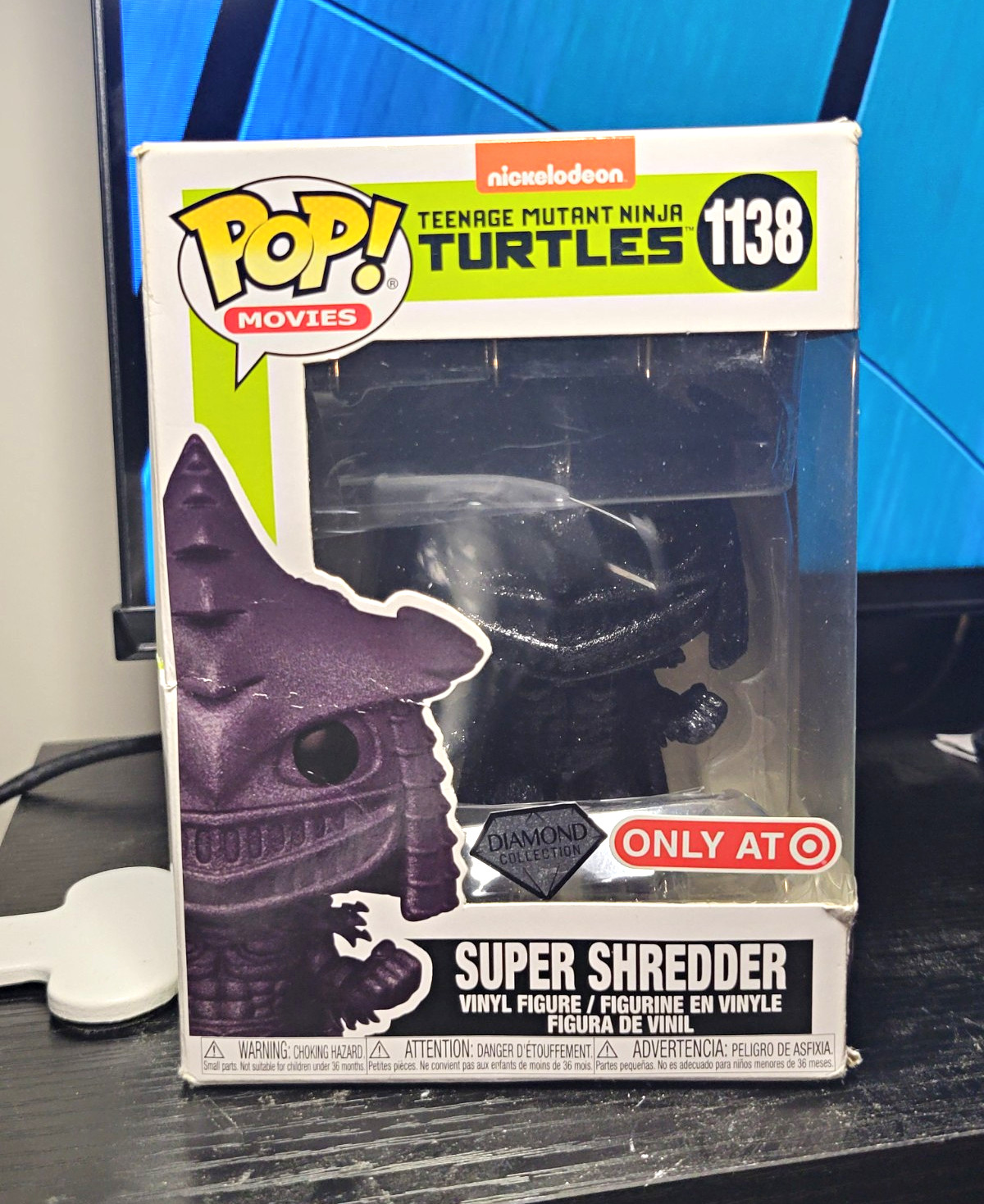 Funko Pop Movies Super Shredder #1138 Diamond Target Exclusive Damaged Box
