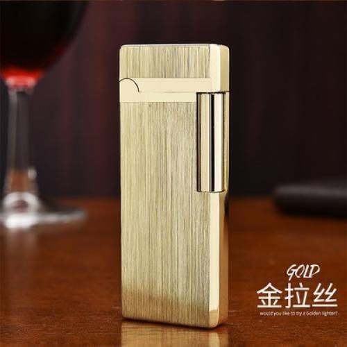 Derui Luxury Ultra-thin Metal Inflatable Butane Lighter High-end Grinding Wheel Derui Luxury Ultra-thin Metal Inflatable Butane Lighter High-end Grinding Wheel