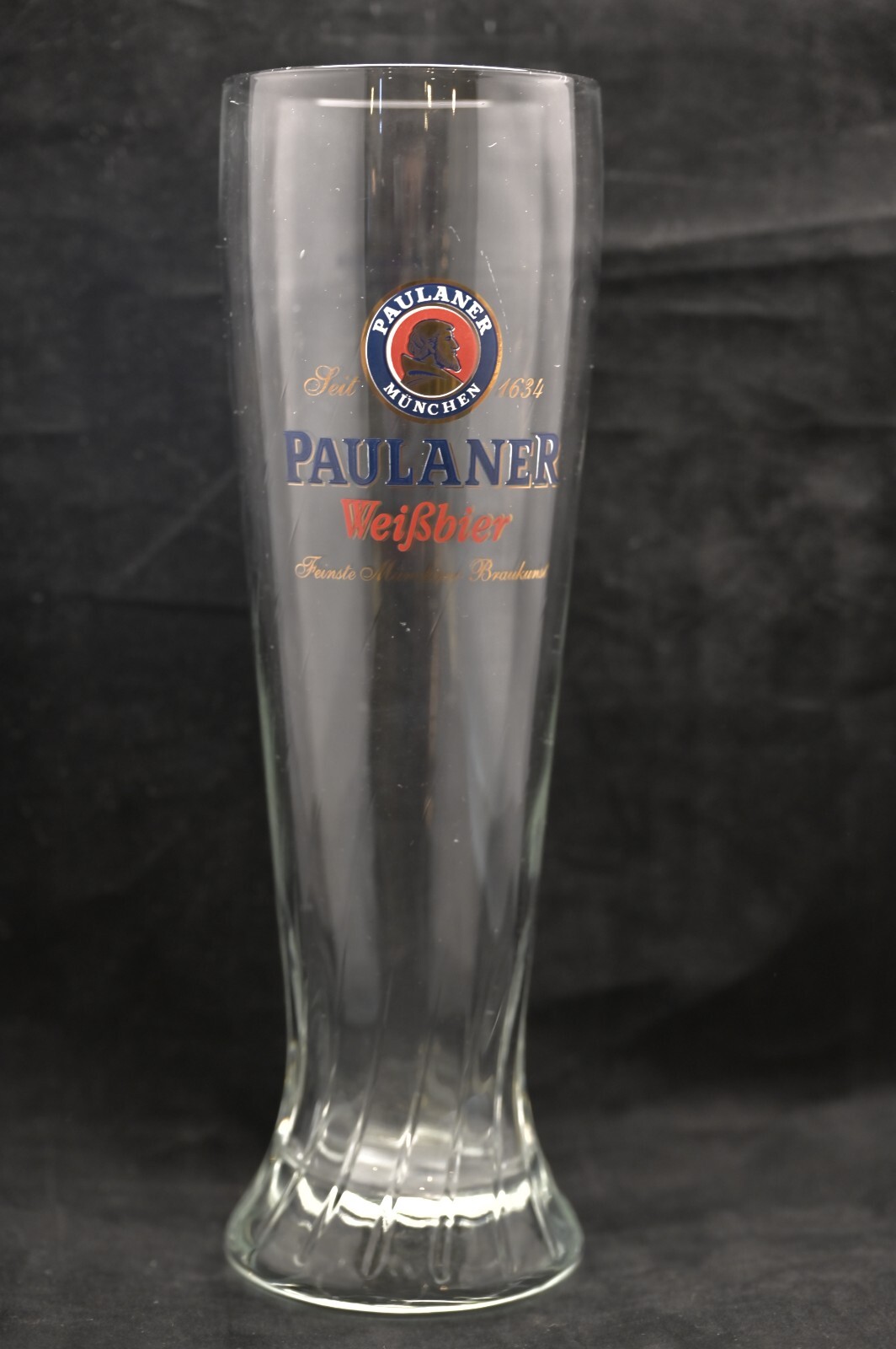 Vintage Paulaner Weißbier München 0.5L German Fluted Wheat Beer Glass