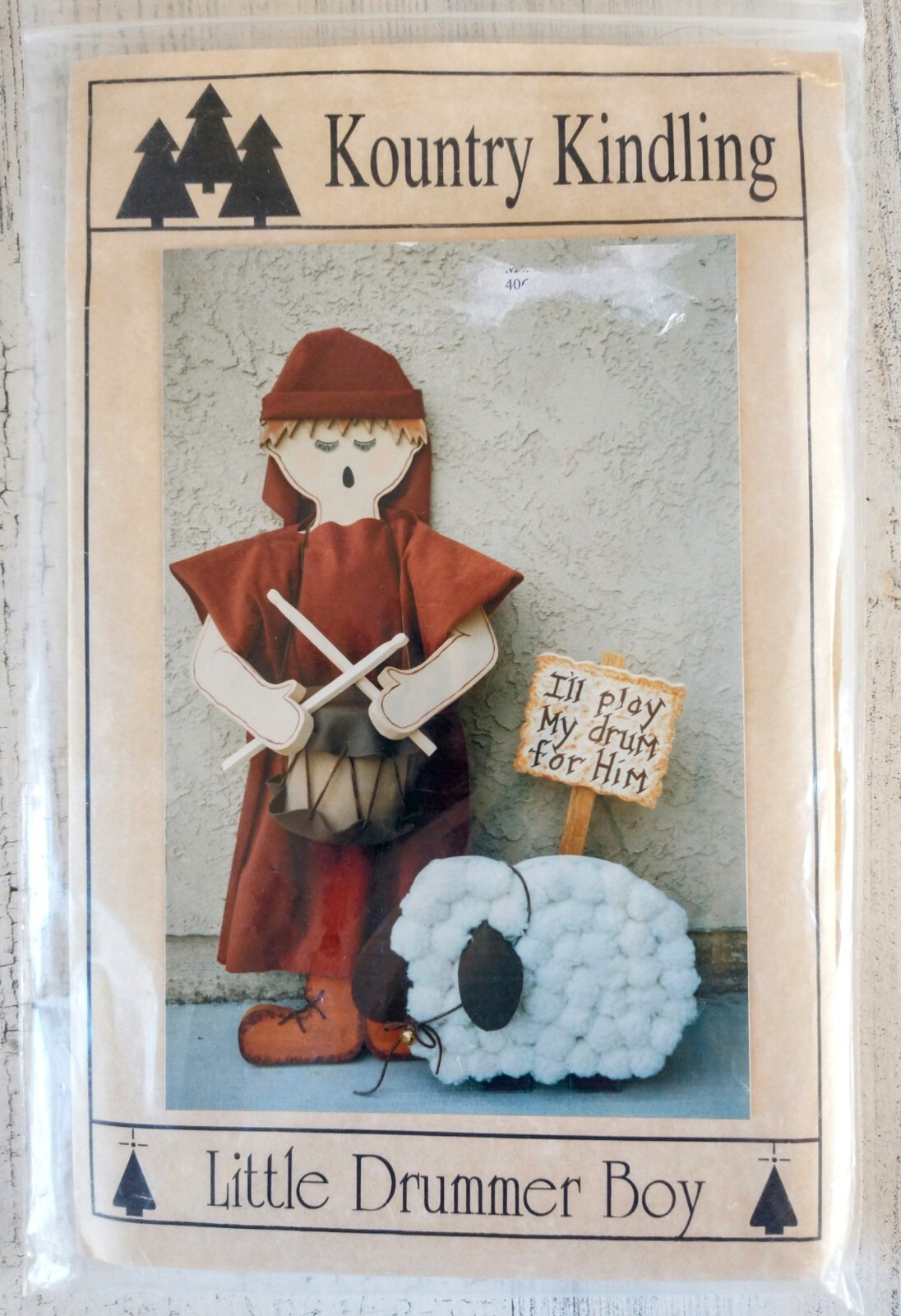 Kountry Kindling Pattern Little Drummer Boy Holiday Craft NEW VINTAGE 1995 (A2)