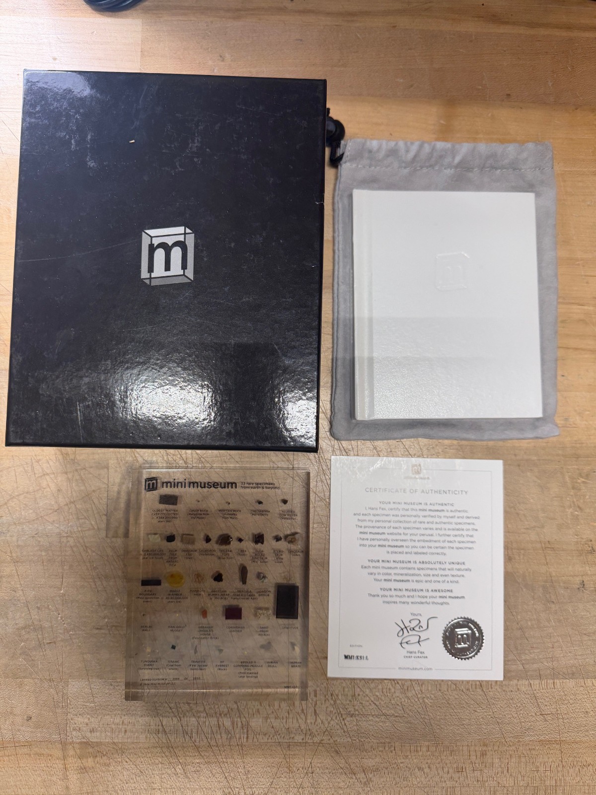 Mini Museum 1st Edition 1 - Large 33 Rare Specimens Hans Fex Kickstarter