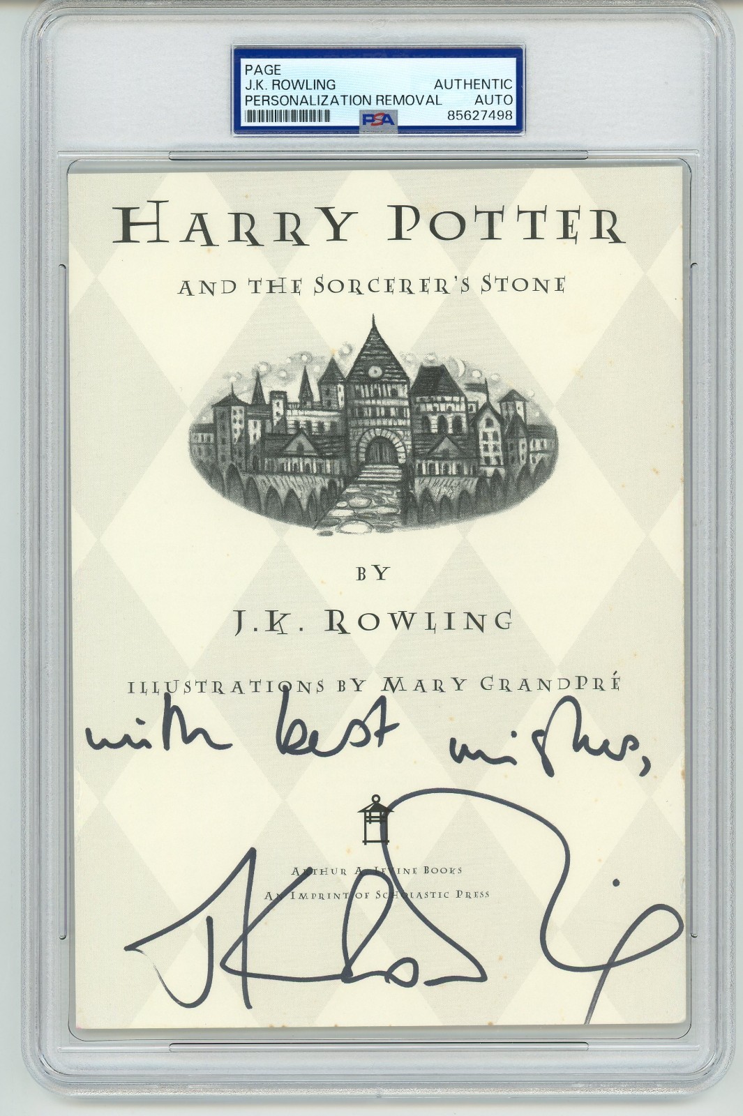 J.K. Rowling ~ Signed Harry Potter and the Sorcerer's Stone JK ~ PSA DNA J.K. Rowling ~ Signed Harry Potter and the Sorcerer's Stone JK ~ PSA DNA