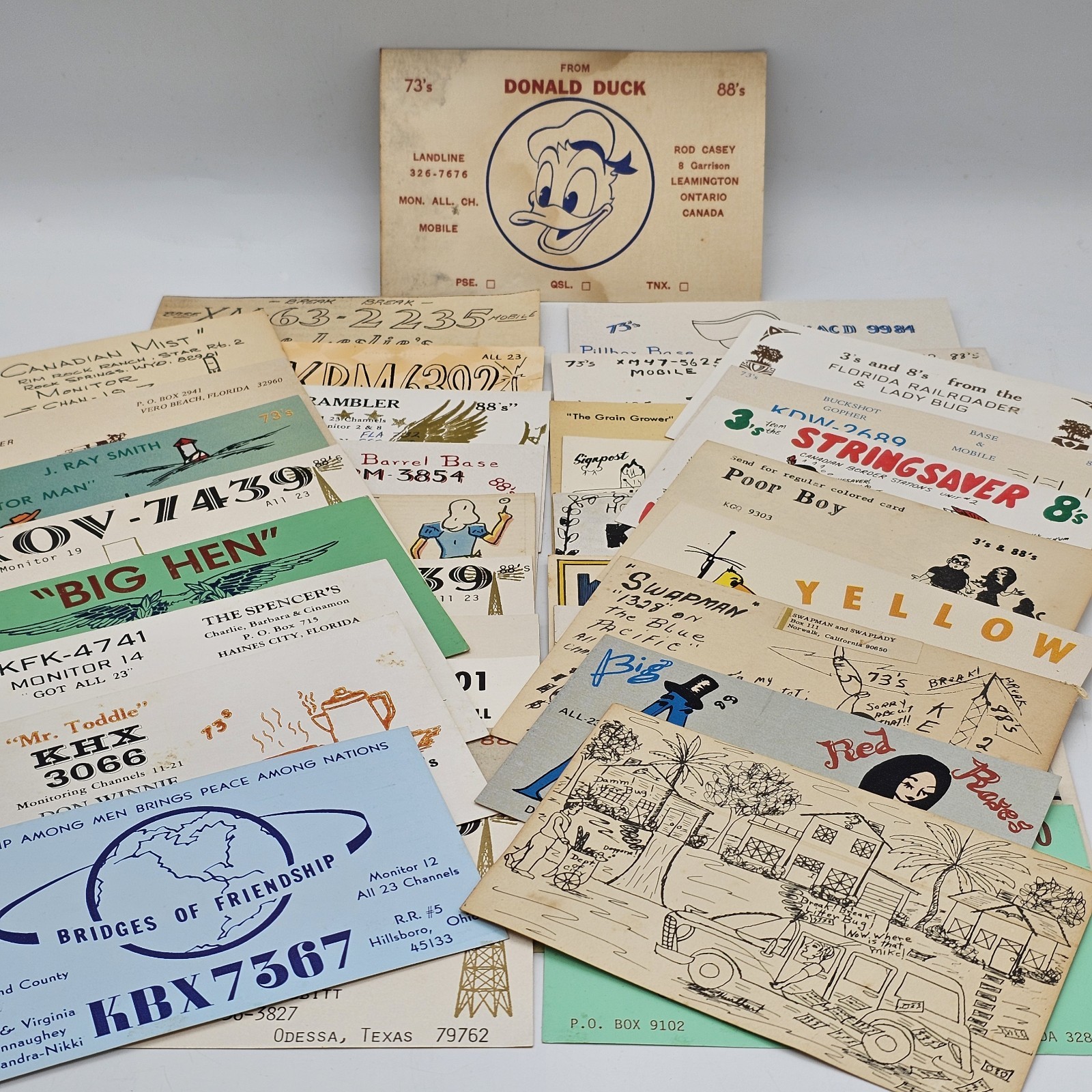 CB Ham QSL Card Lot Vintage