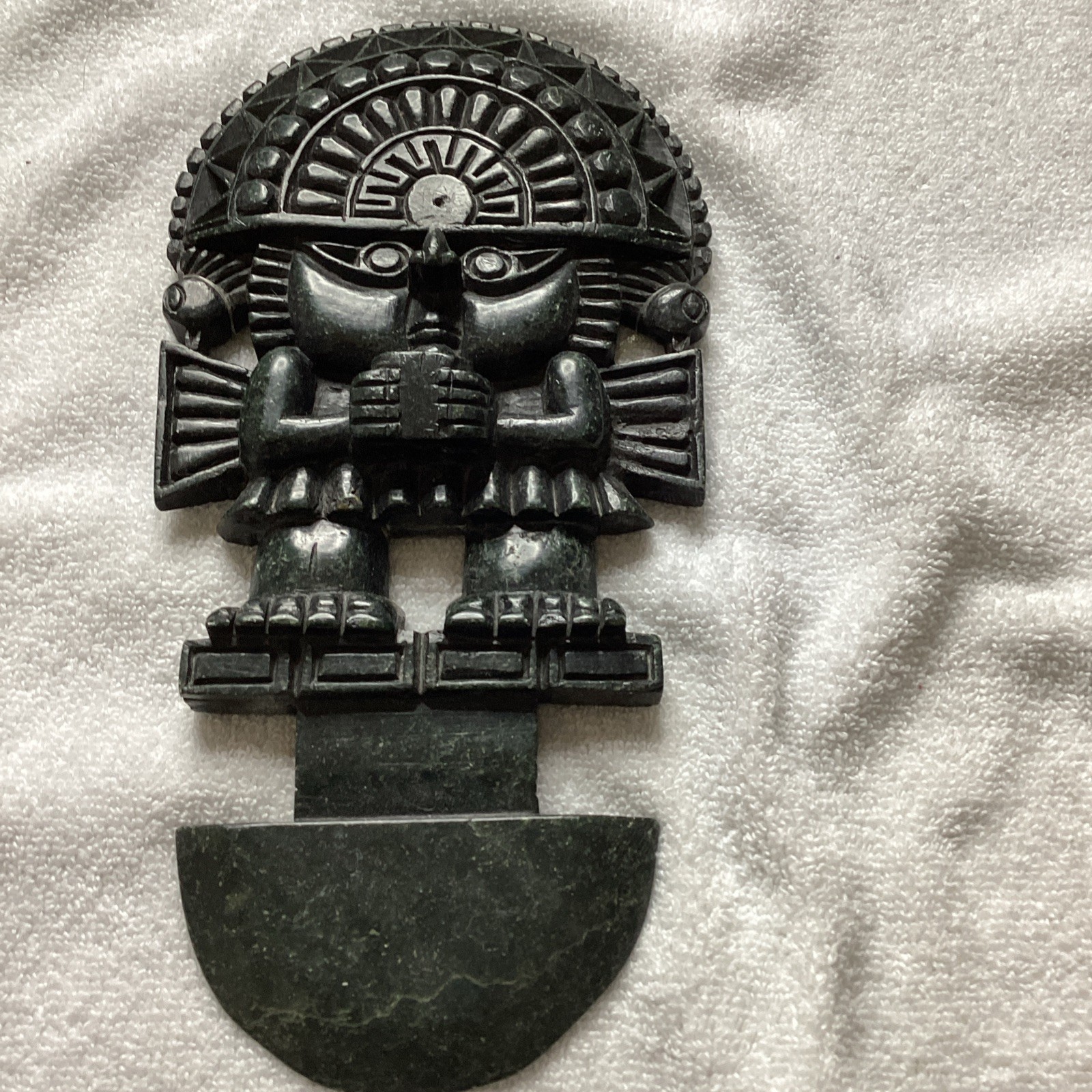 Large Hand Carved Stone Peruvian Tumi
