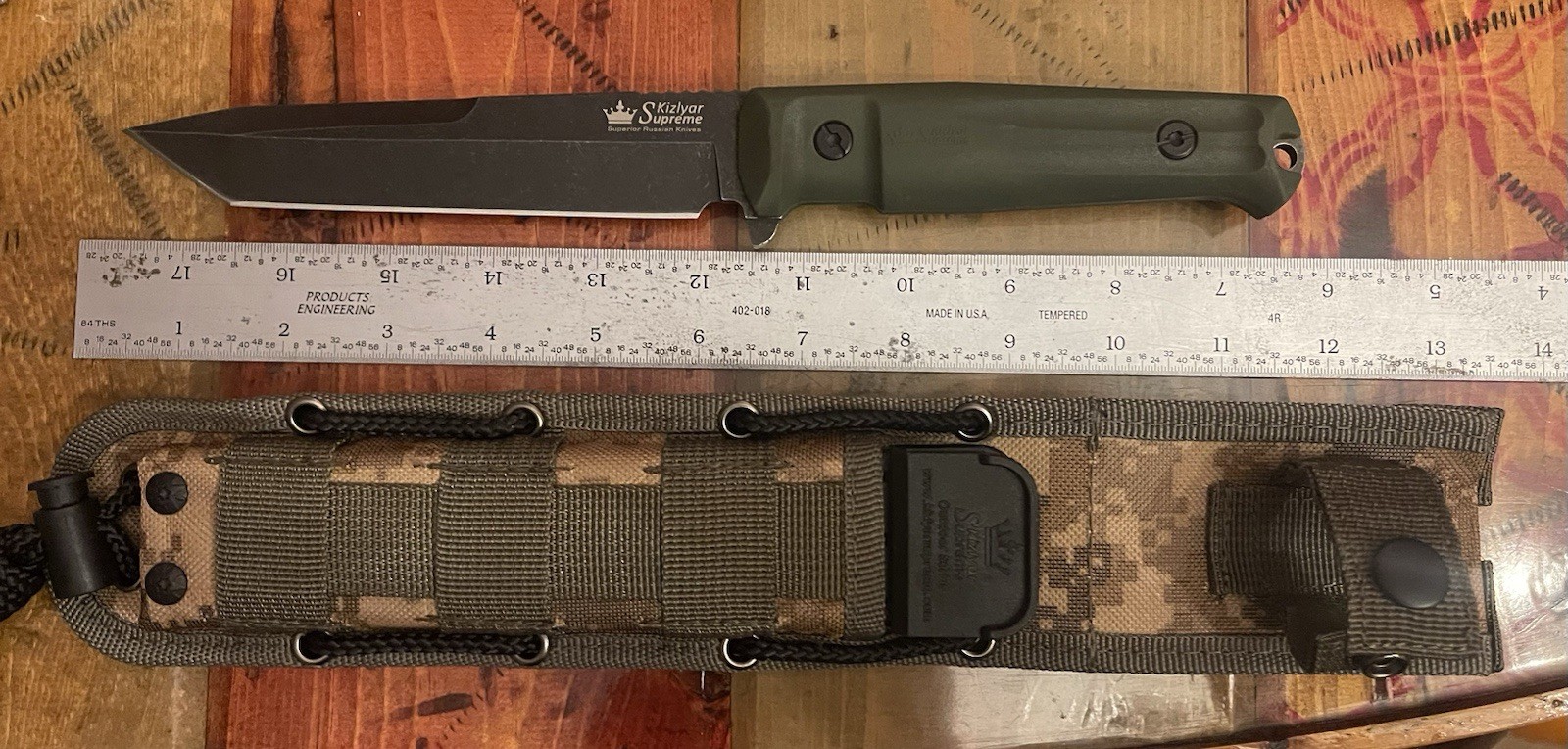 Kizlyar Supreme AGGRESSOR Knife D2 Steel Tactical Fixed Blade w/ Sheath Russia Kizlyar Supreme AGGRESSOR Knife D2 Steel Tactical Fixed Blade w/ Sheath Russia