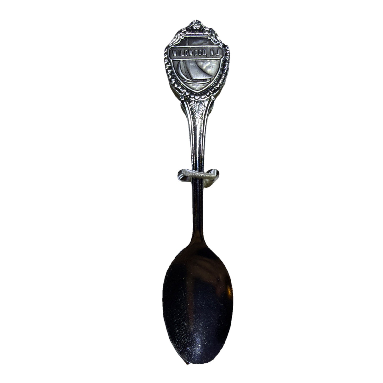 Vintage Wildwood NJ Jersey Boardwalk Sailboat Souvenir Spoon 3.5