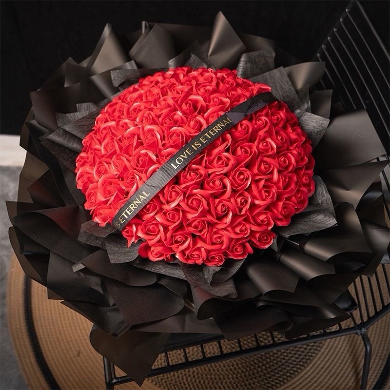 99 Forever Soap Flowers Bouquet, Eternal Rose Gift For Girlfriend, Wife, Friend