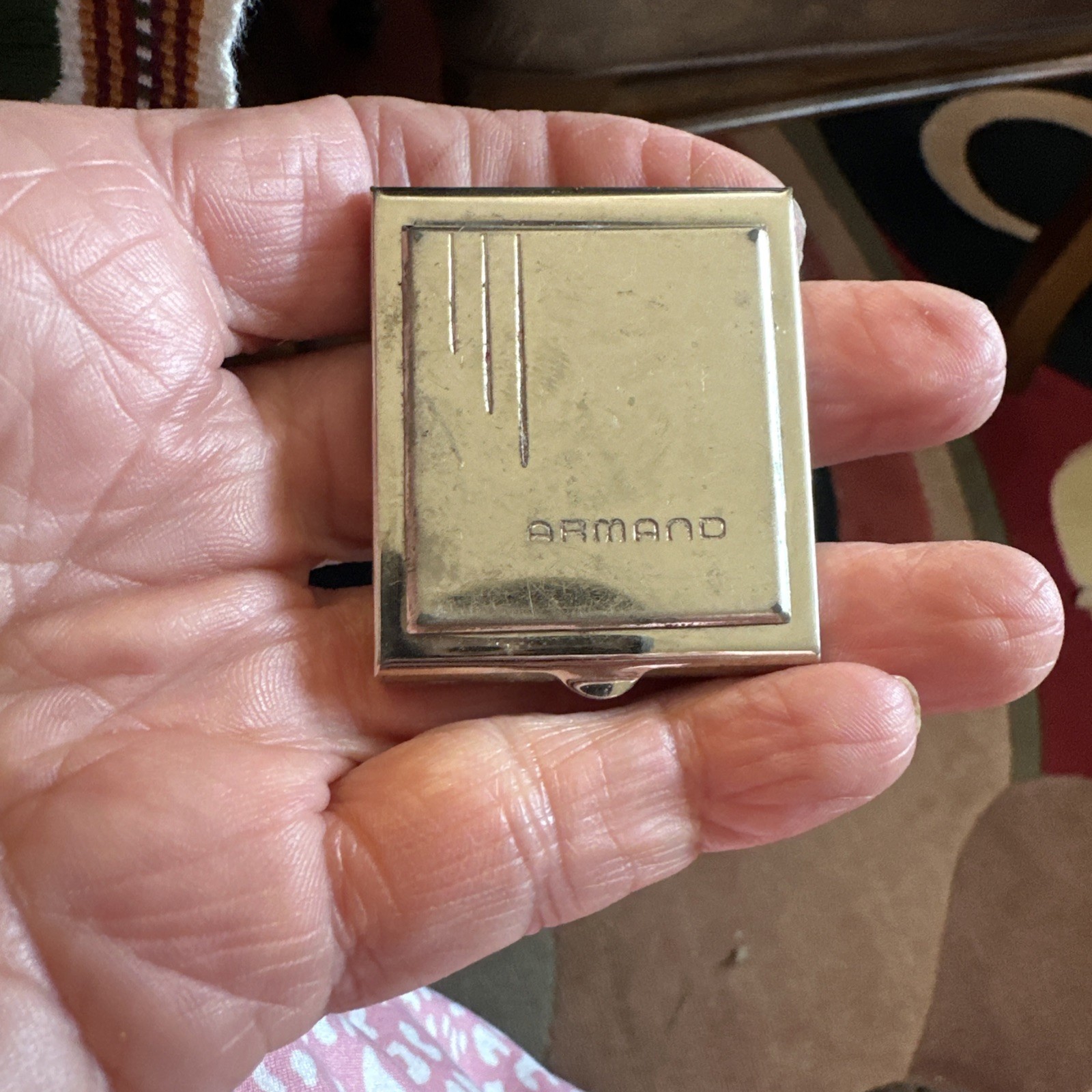 1930’s Art Deco Armand Small Compact Blush Case