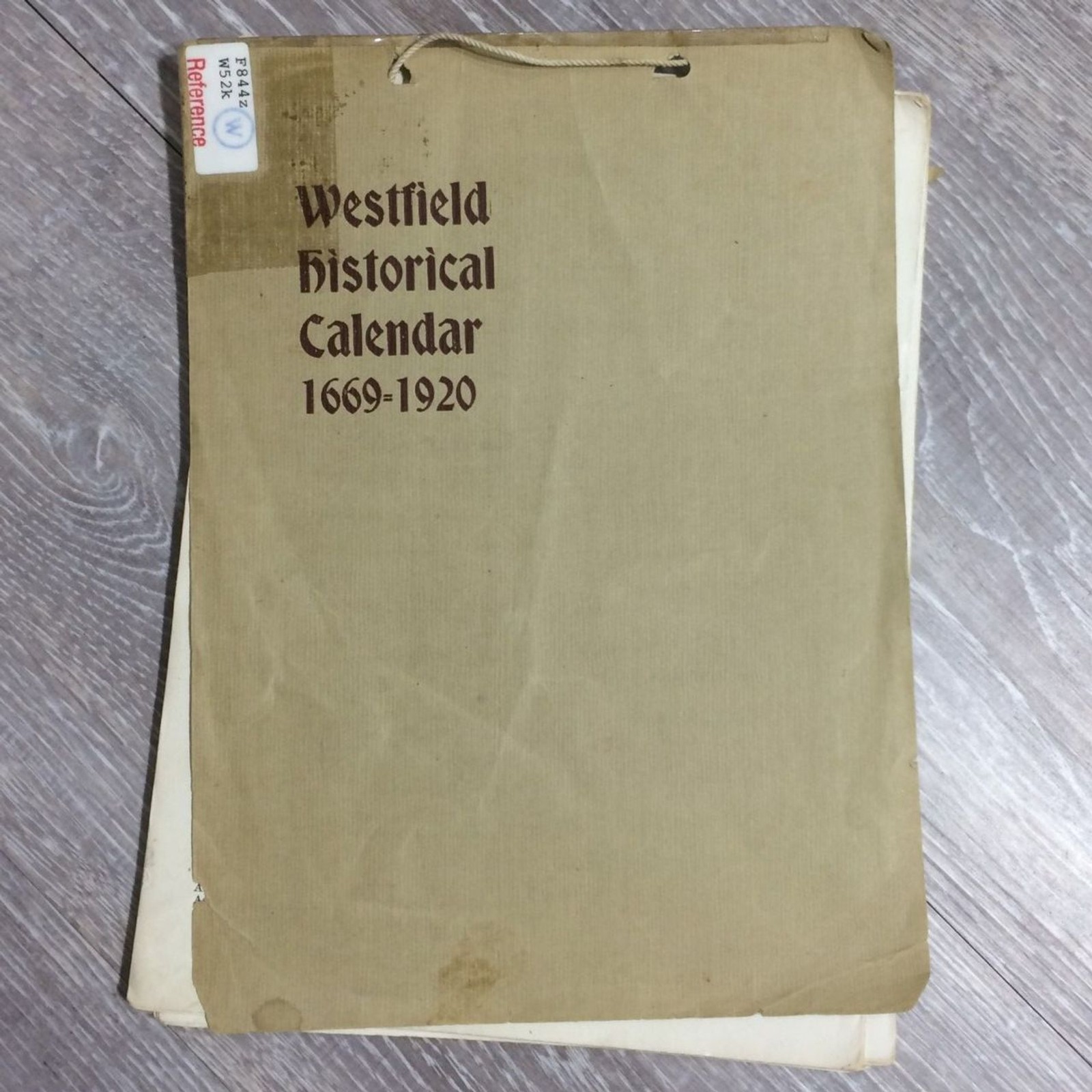 1920 Westfield MA Historical Calendar Local History Paper Ephemera Vintage
