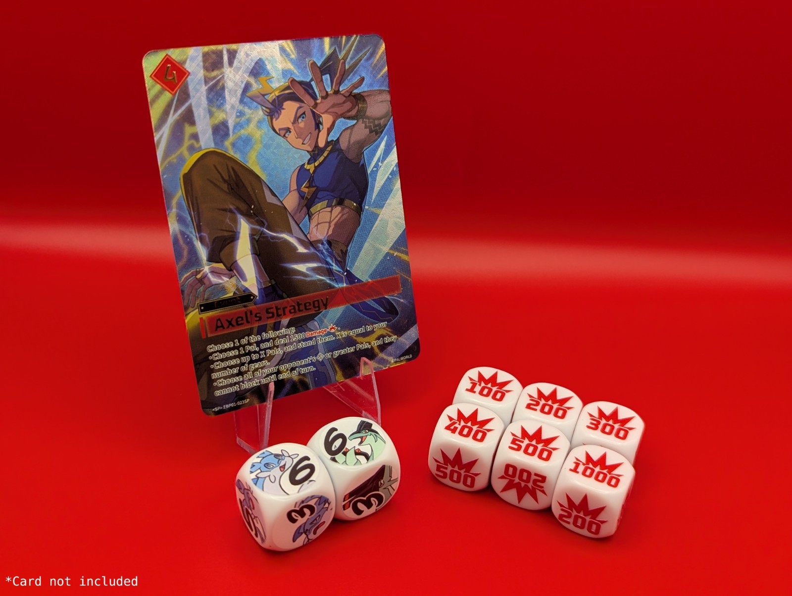 Palworld TCG Damage Dice + Character Dice (Chillet & Jetragon) Fanmade 8 Pieces